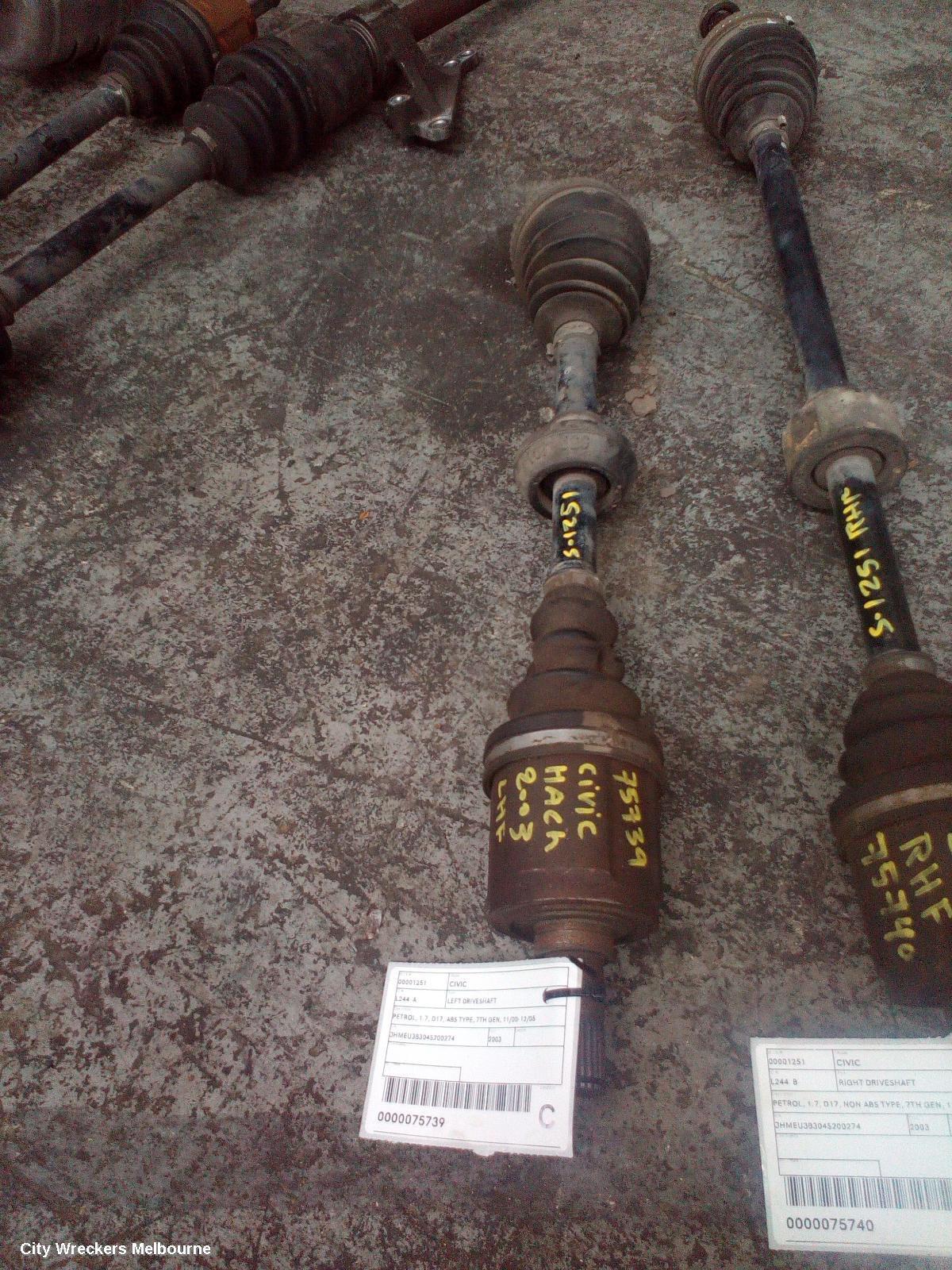 HONDA CIVIC 2003 Left Driveshaft