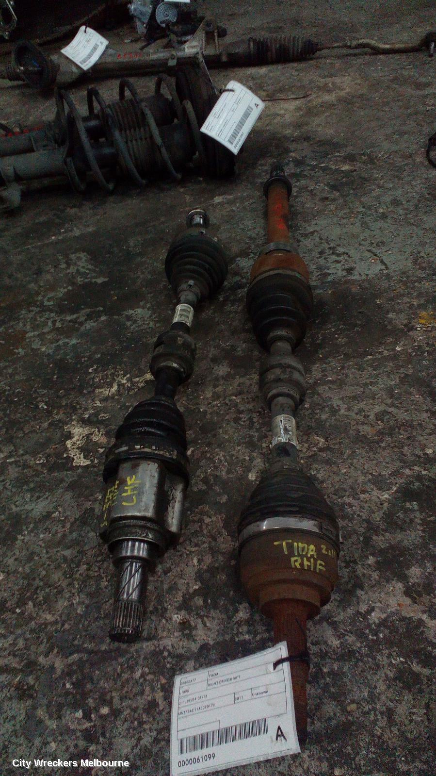 NISSAN TIIDA 2011 Right Driveshaft