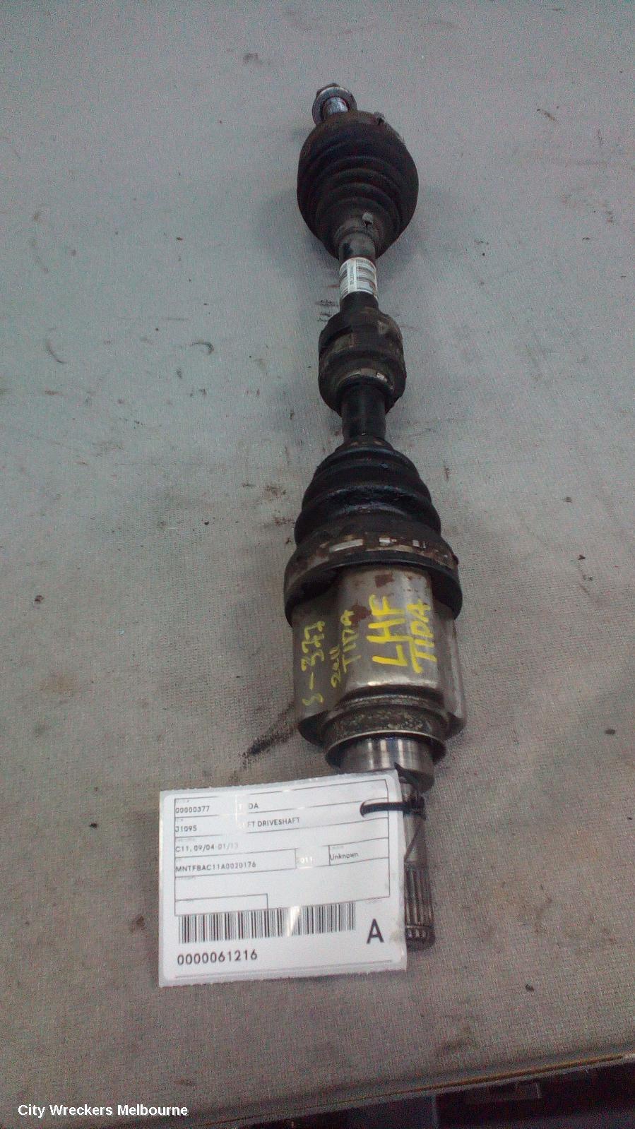 NISSAN TIIDA 2011 Left Driveshaft
