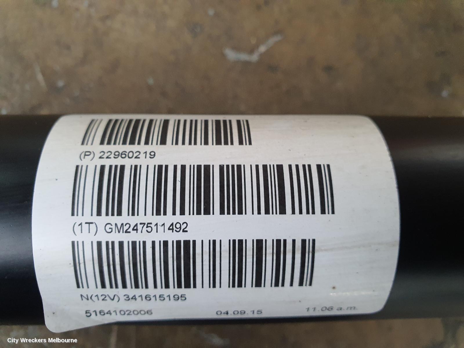 HOLDEN INSIGNIA 2015 Rear Drive Shaft