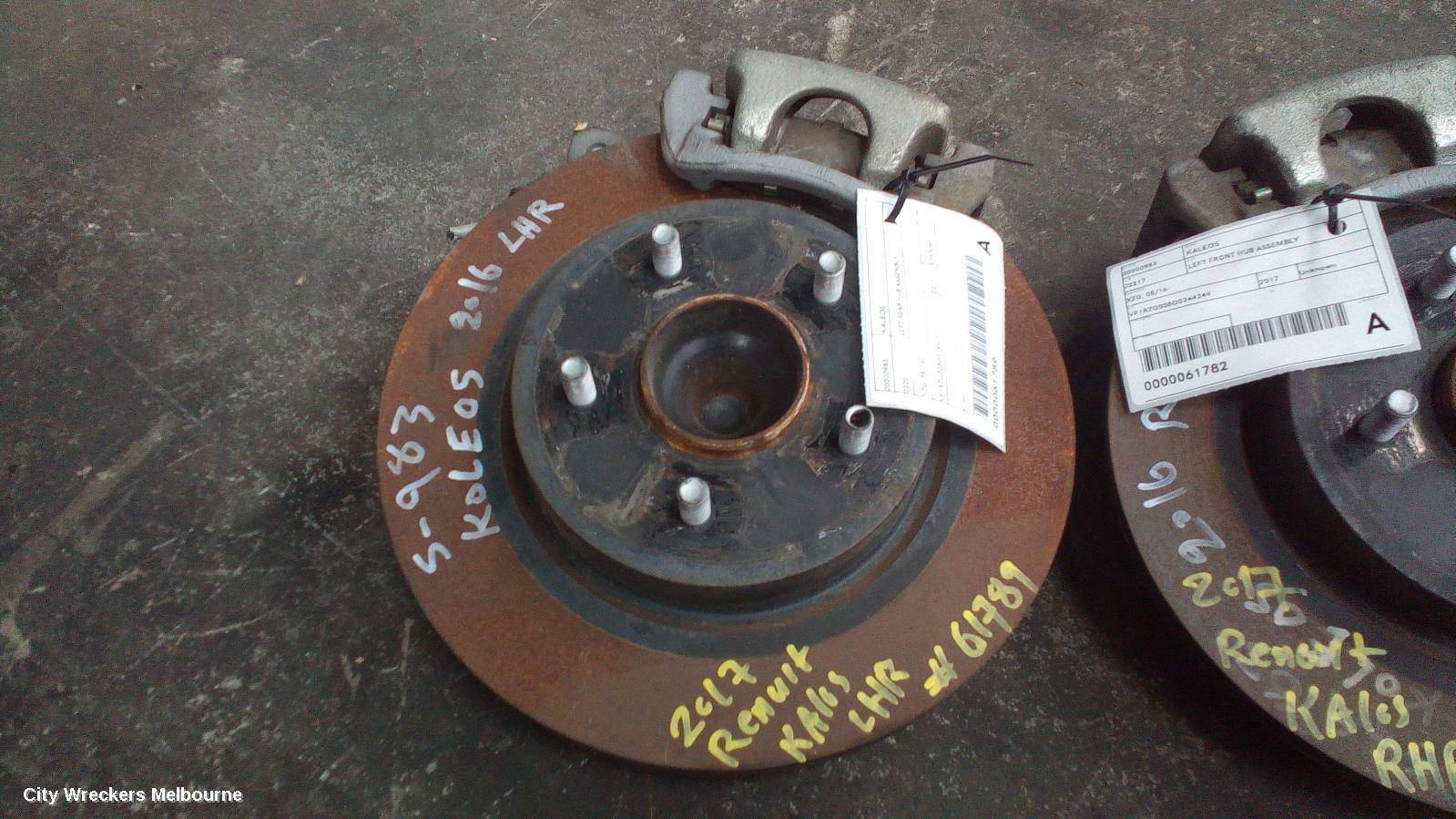 RENAULT KALEOS 2017 Left Rear Hub Assembly