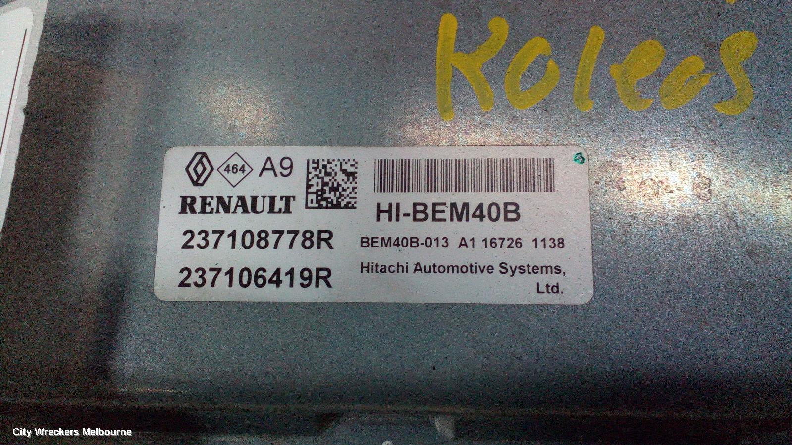RENAULT KALEOS 2017 Ecu