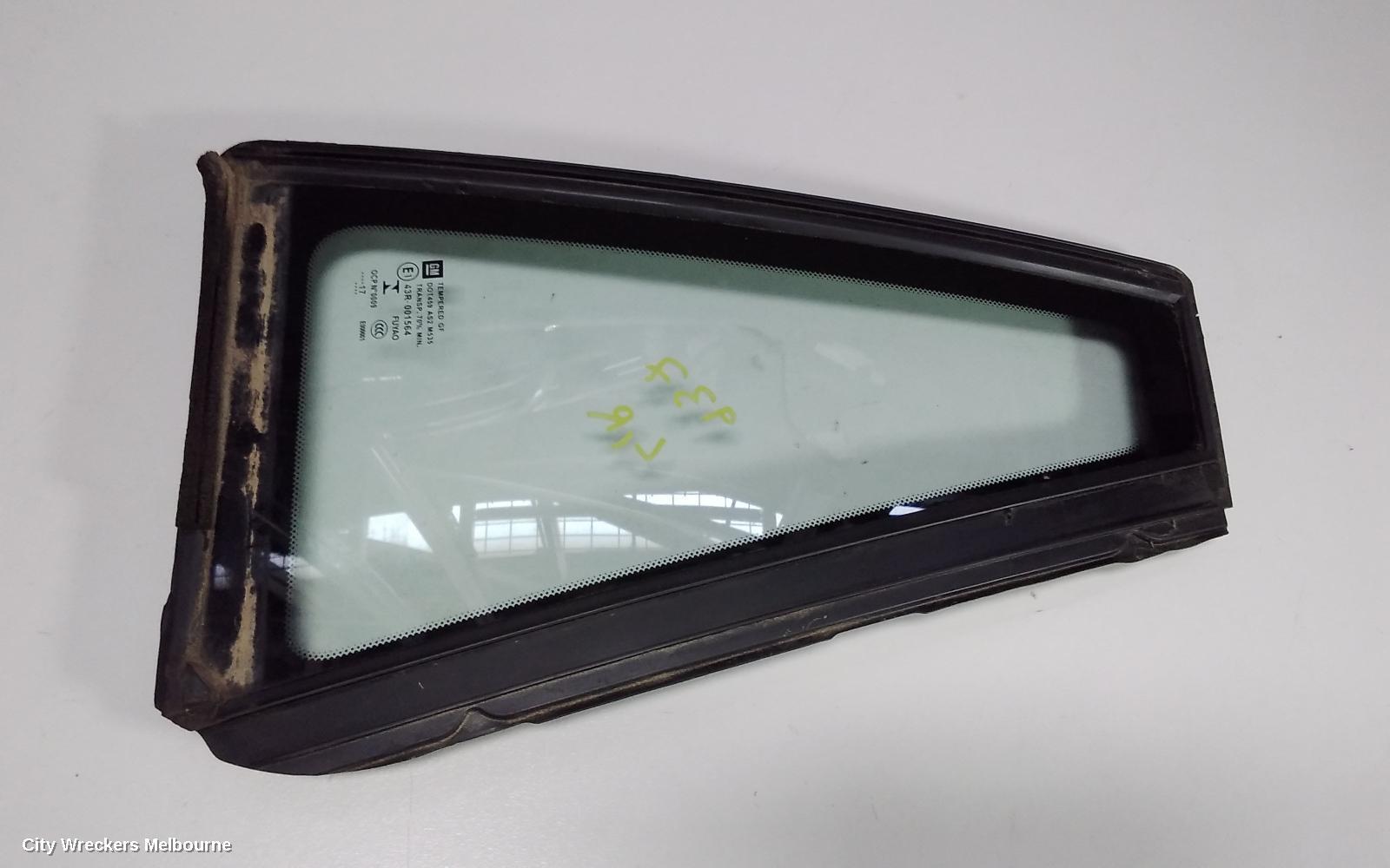HOLDEN COMMODORE 2017 Left Rear 1/4 Door Glass