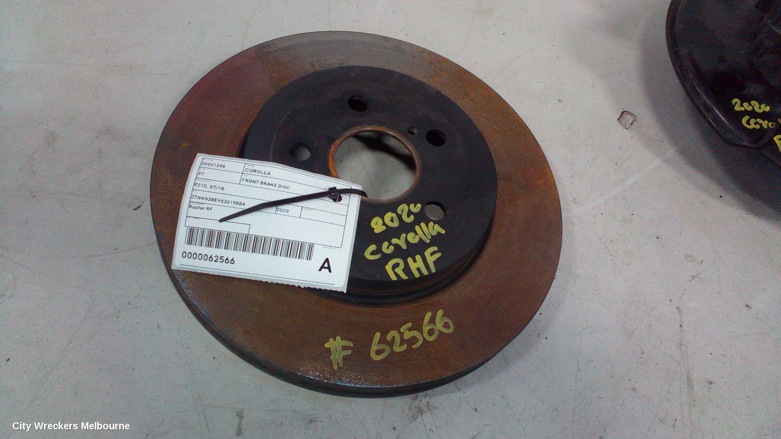 TOYOTA COROLLA 2020 Front Brake Disc/Drm