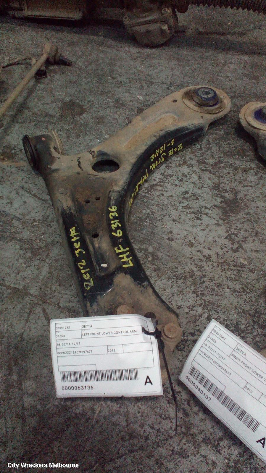 VOLKSWAGEN JETTA 2012 Left Front Lower Control Arm