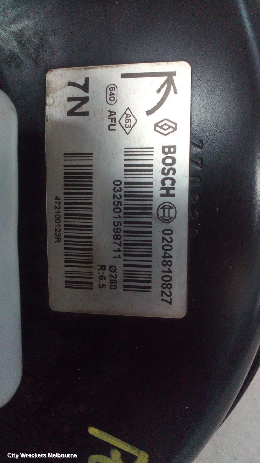 RENAULT KANGOO 2018 Brake Booster