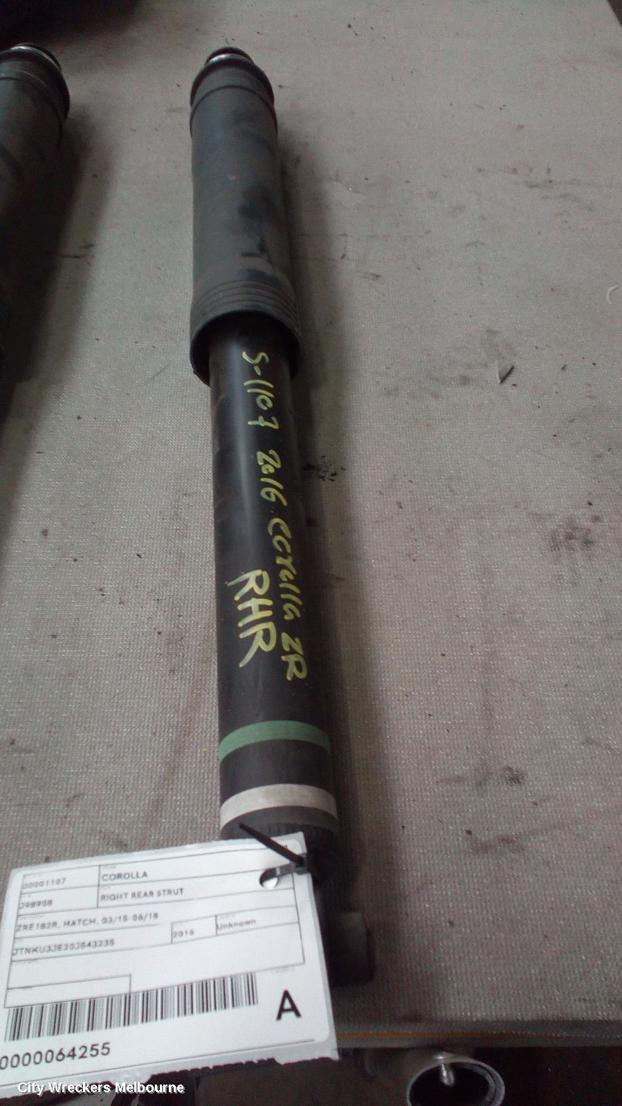 TOYOTA COROLLA 2016 Right Rear Strut