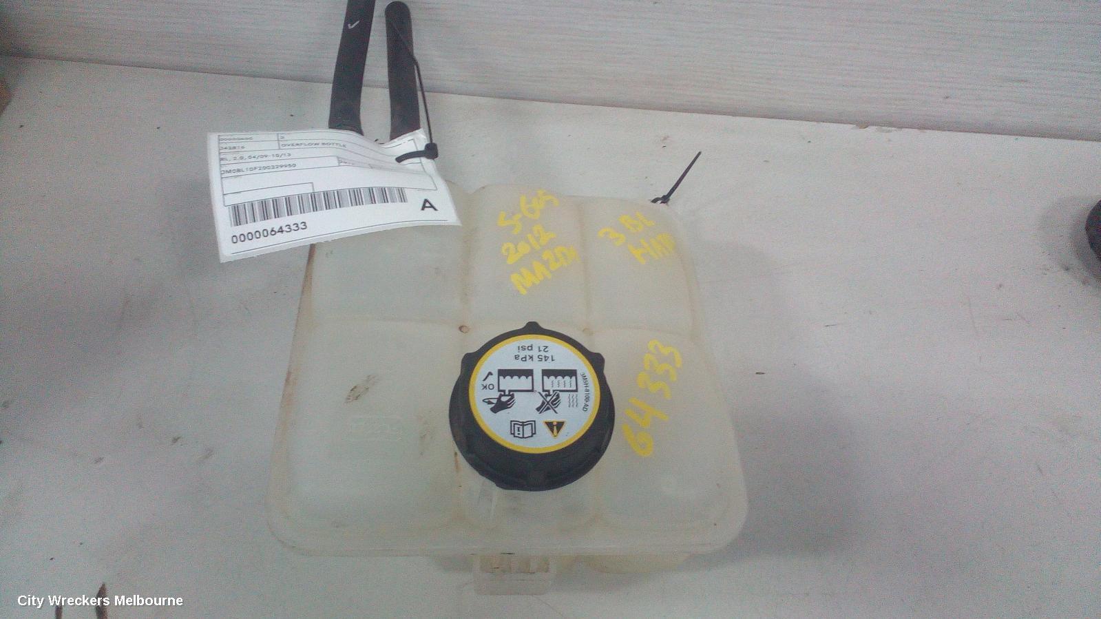 MAZDA 3 2012 Overflow Bottle
