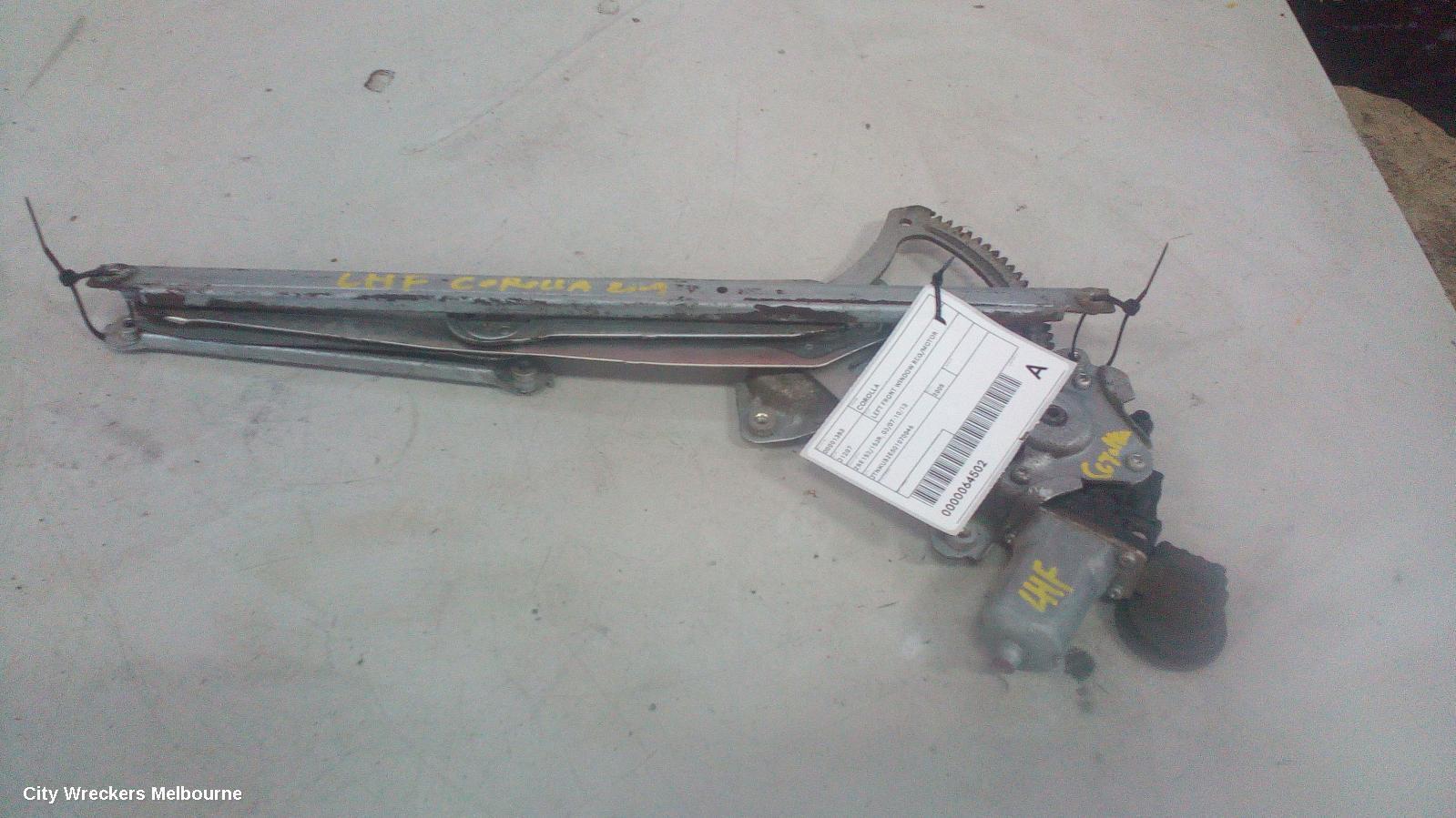 TOYOTA COROLLA 2008 Left Front Window Reg/Motor