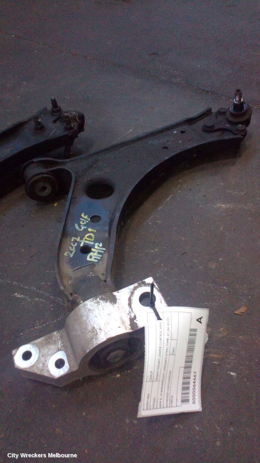 VOLKSWAGEN GOLF 2007 Right Front Lower Control Arm