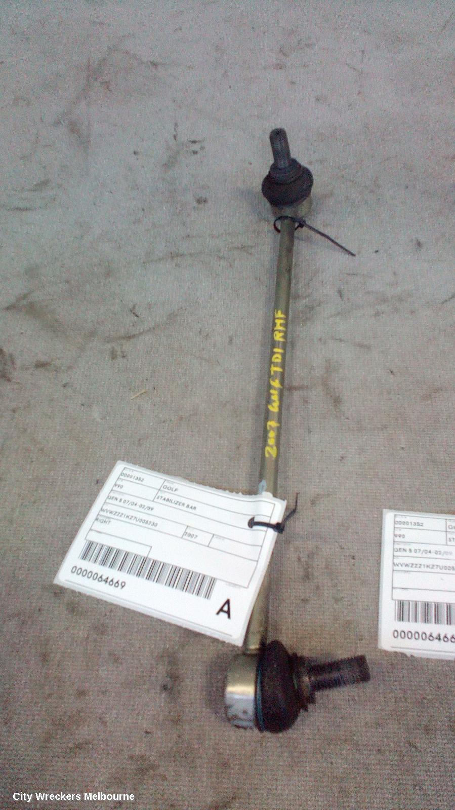 VOLKSWAGEN GOLF 2007 Stabiliser Bar