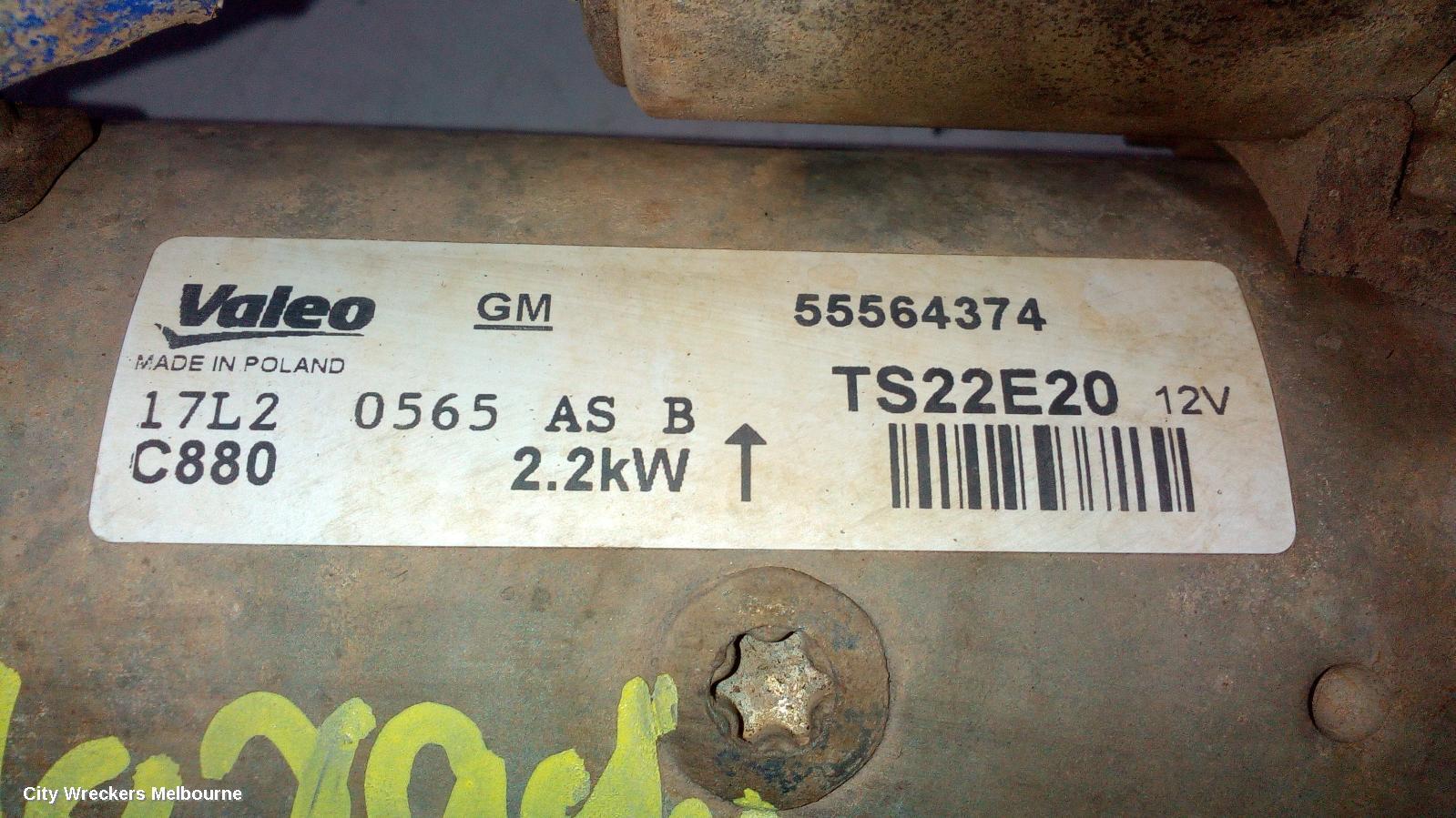 HOLDEN COLORADO 2013 Starter