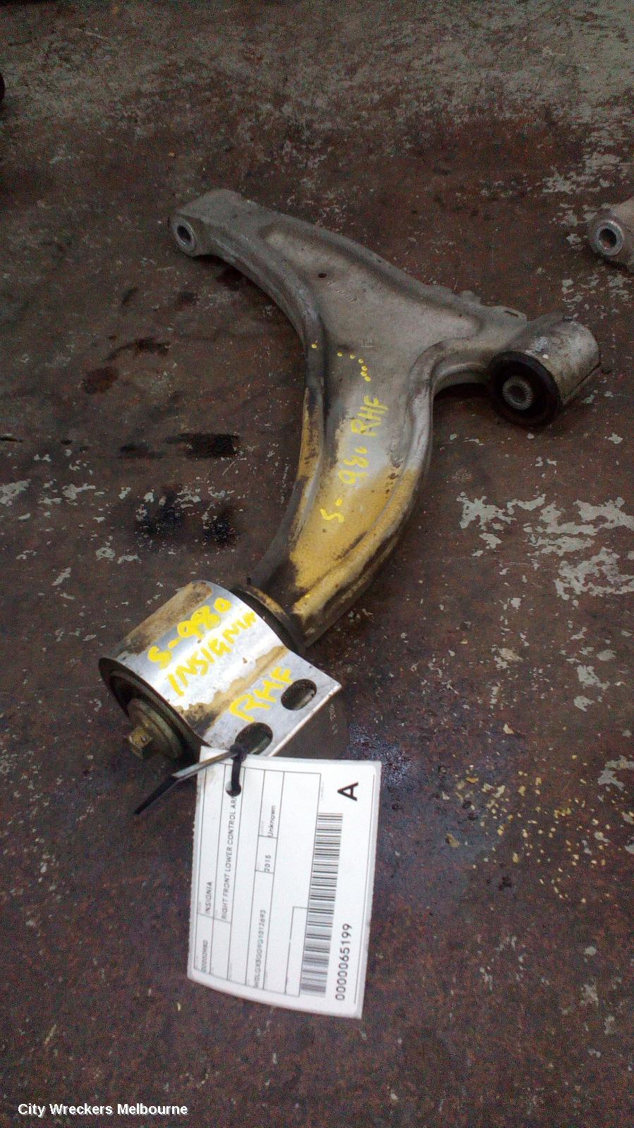 HOLDEN INSIGNIA 2015 Right Front Lower Control Arm