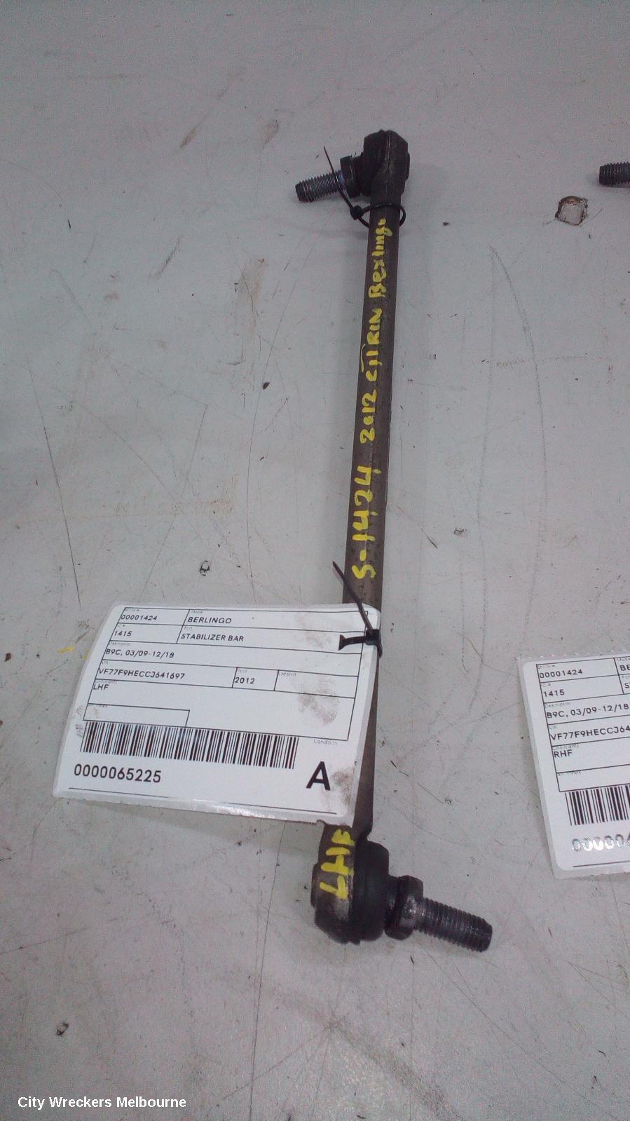 CITROEN BERLINGO 2012 Stabiliser Bar