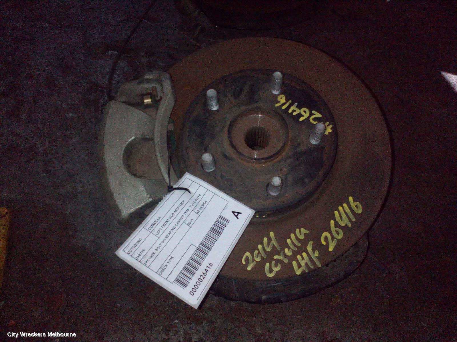 TOYOTA COROLLA 2014 Left Front Hub Assembly