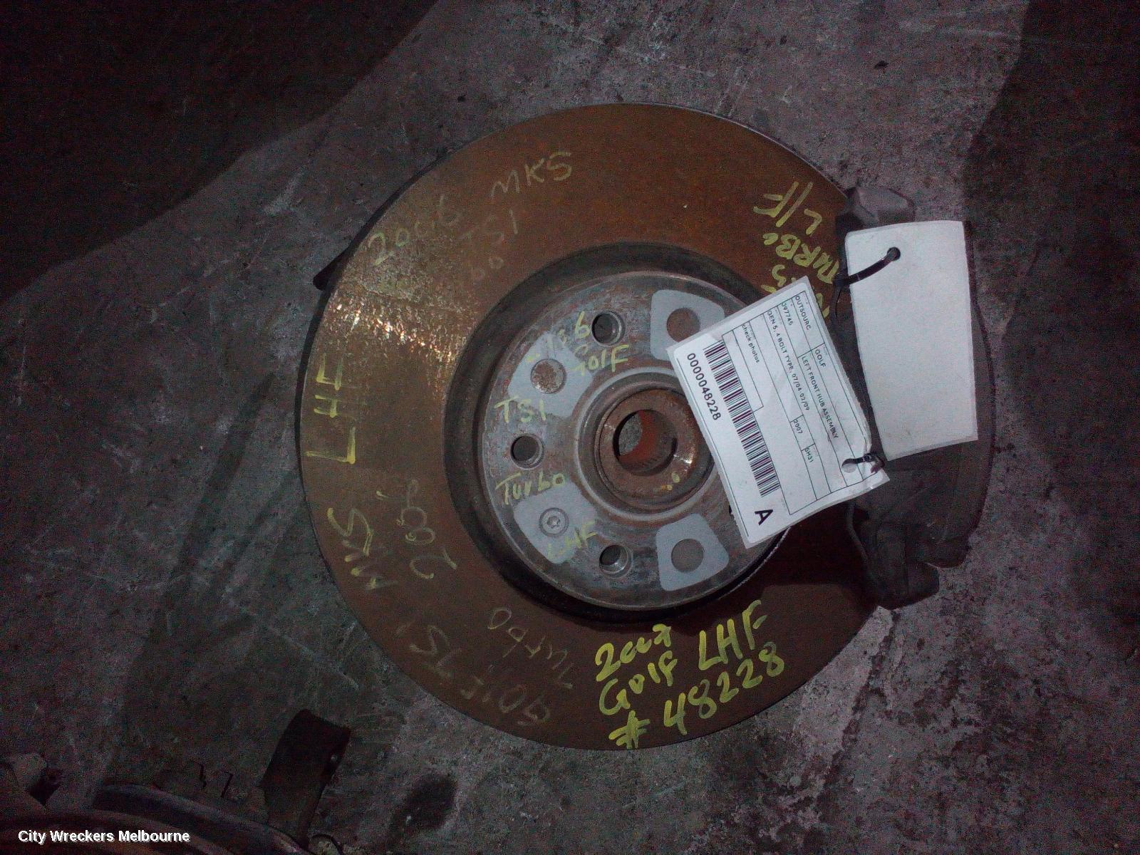VOLKSWAGEN GOLF 2007 Left Front Hub Assembly