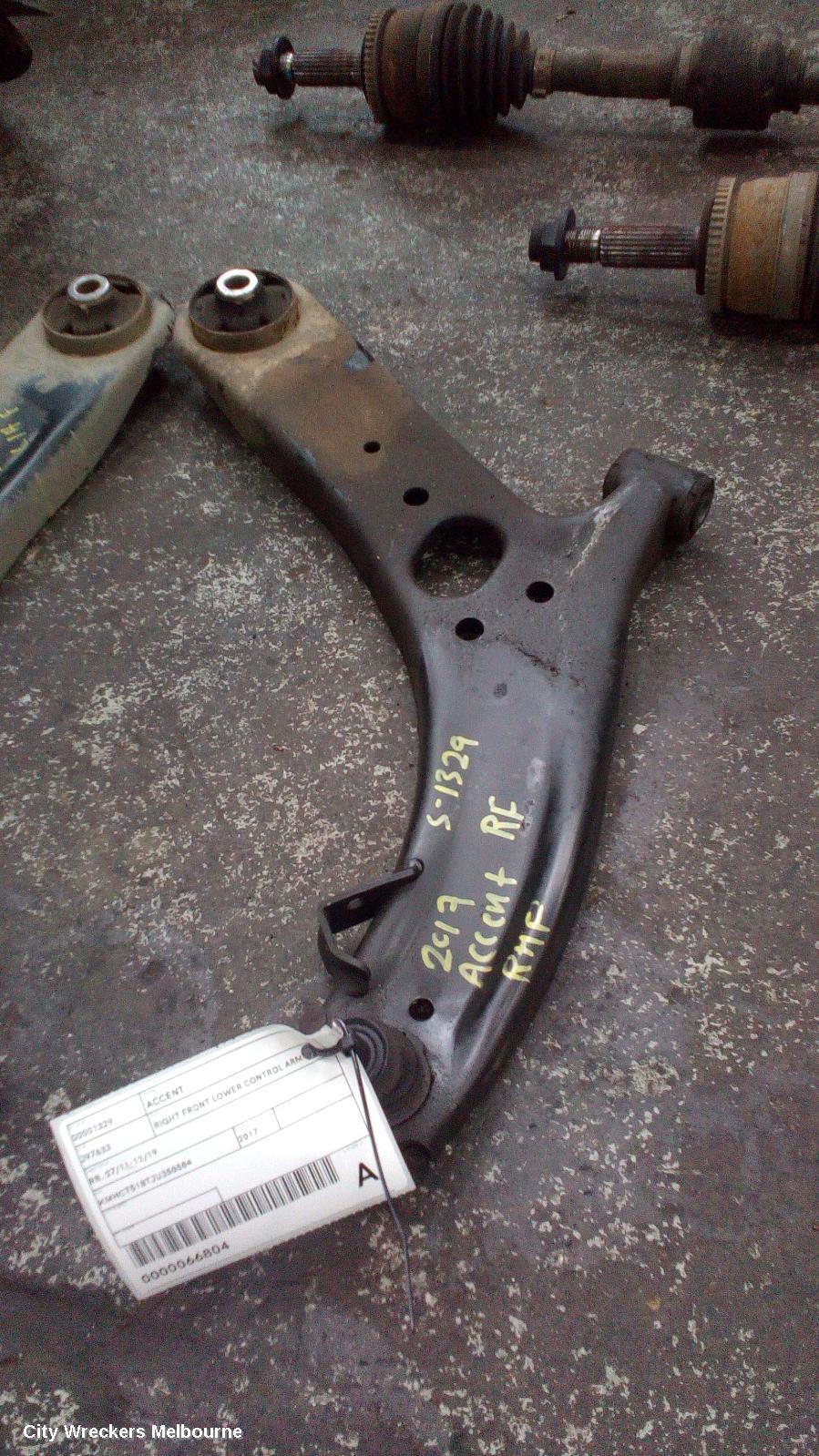 HYUNDAI ACCENT 2017 Right Front Lower Control Arm