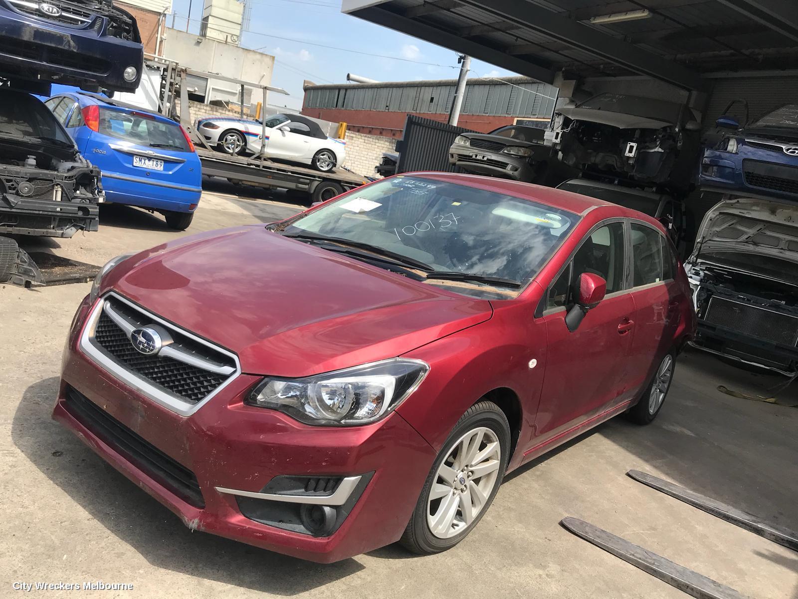 SUBARU IMPREZA 2016 Rear Drive Shaft