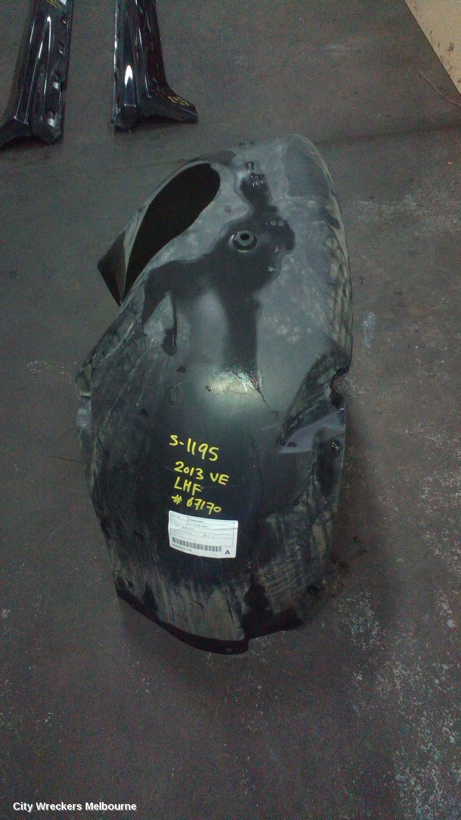 HOLDEN COMMODORE 2013 Left Guard Liner