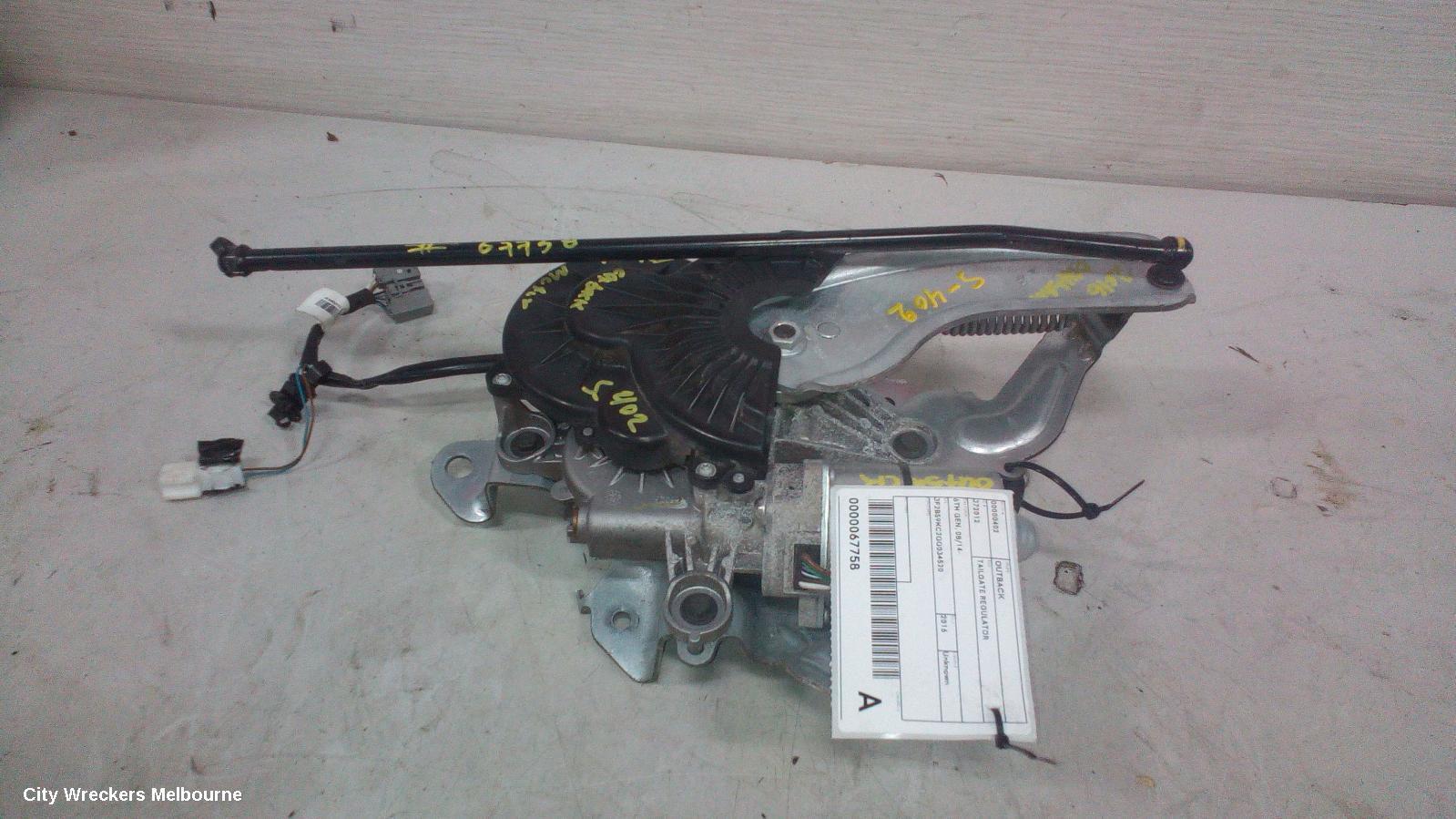 SUBARU OUTBACK 2016 Tailgate Regulator