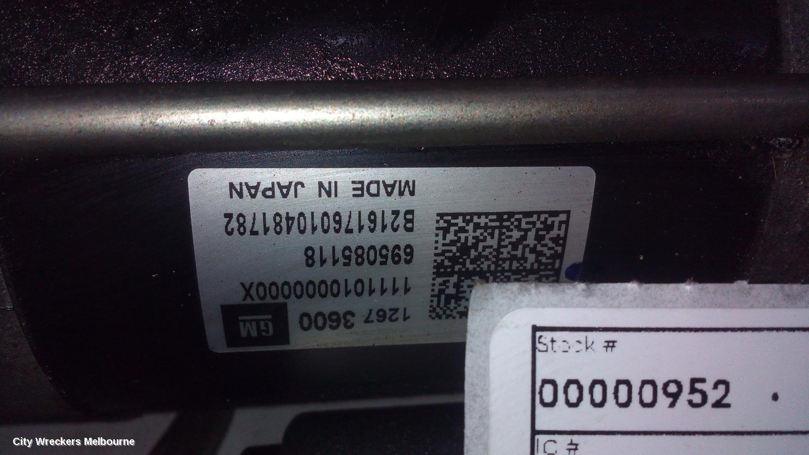 HOLDEN ASTRA 2017 Starter