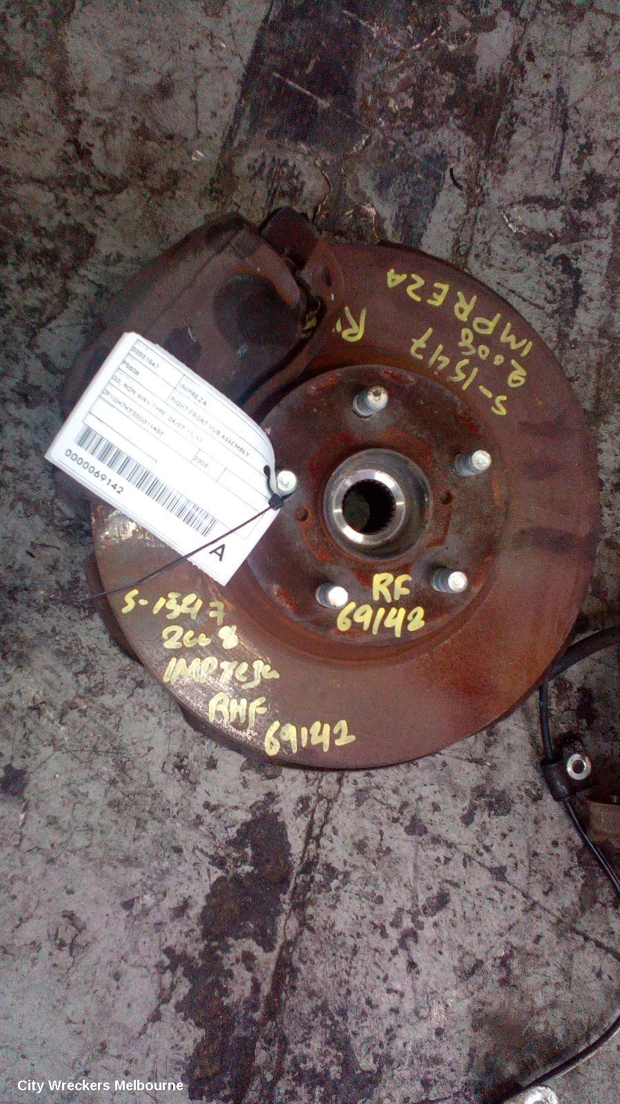 SUBARU IMPREZA 2008 Right Front Hub Assembly