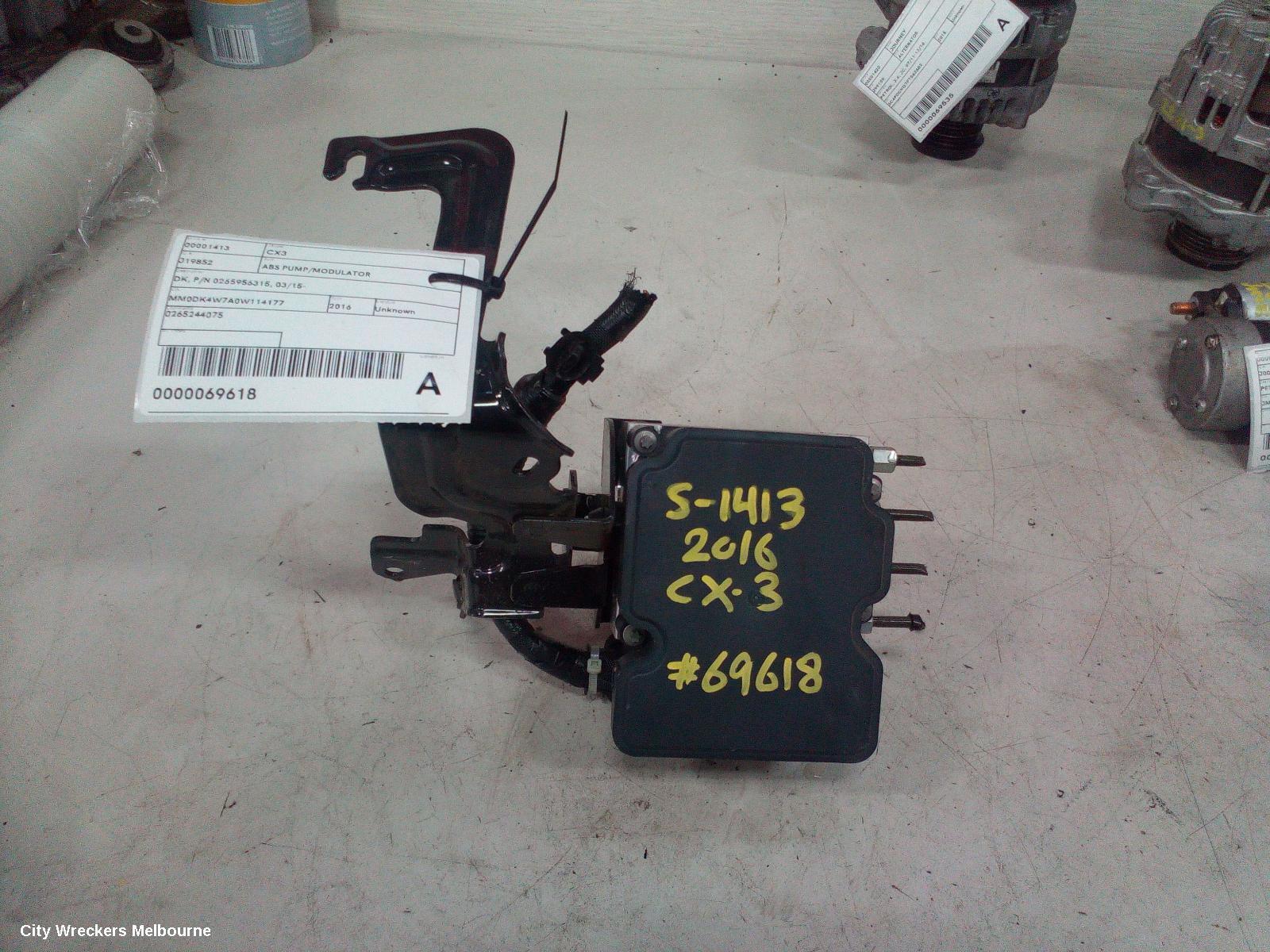 MAZDA CX3 2016 Abs Pump/Modulator