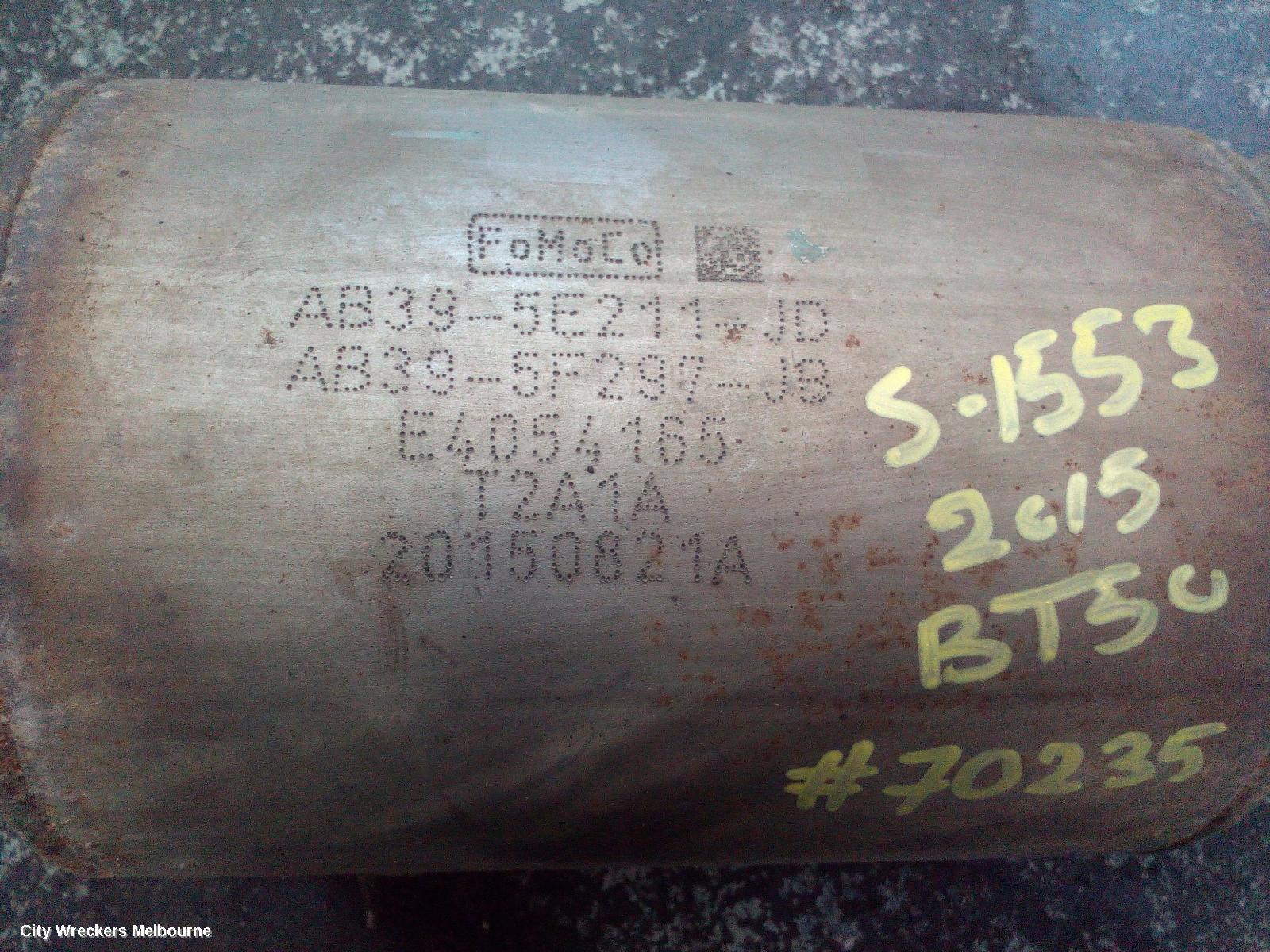 MAZDA BT50 2015 Catalytic Converter
