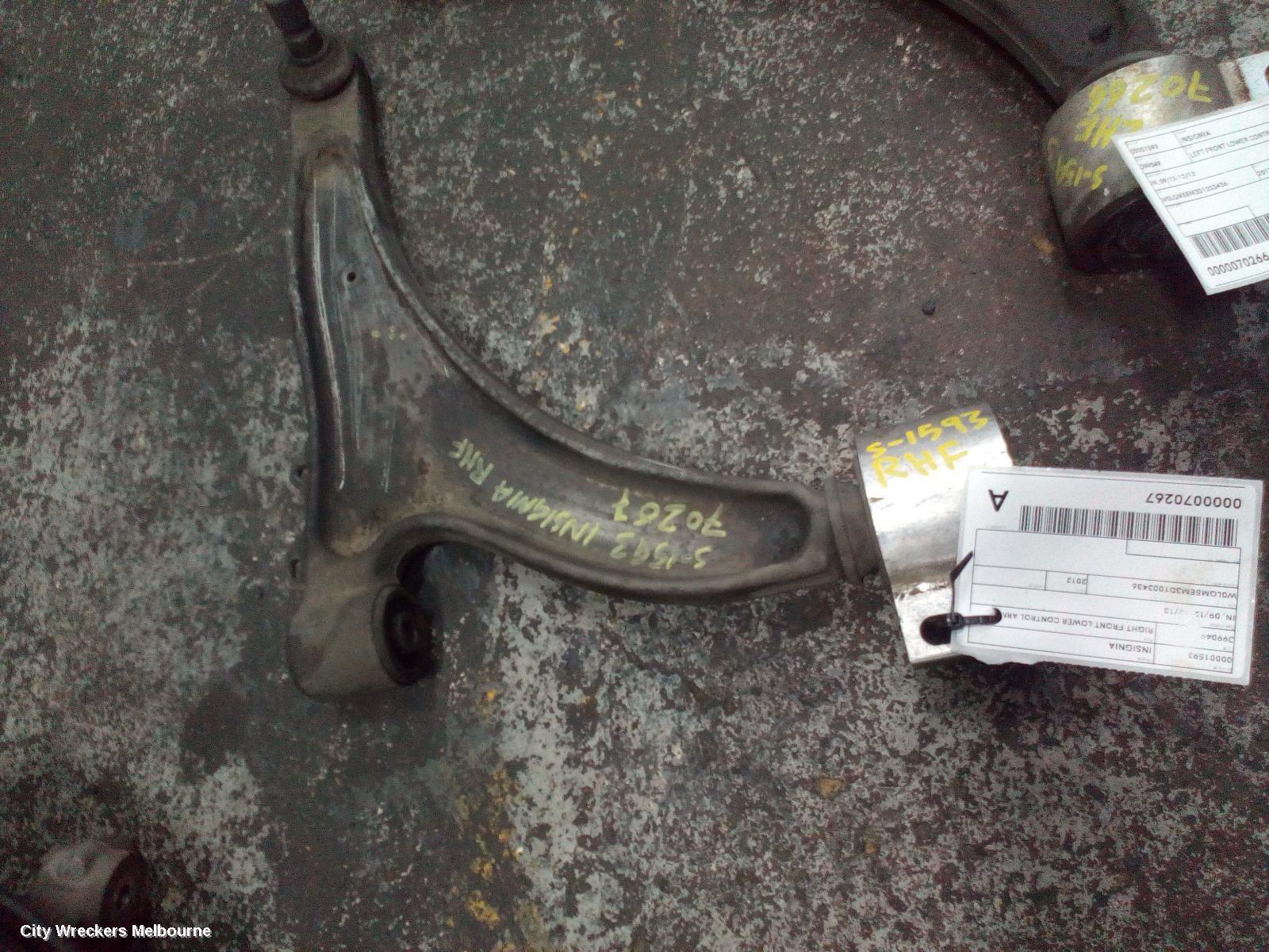 OPEL INSIGNIA 2012 Right Front Lower Control Arm