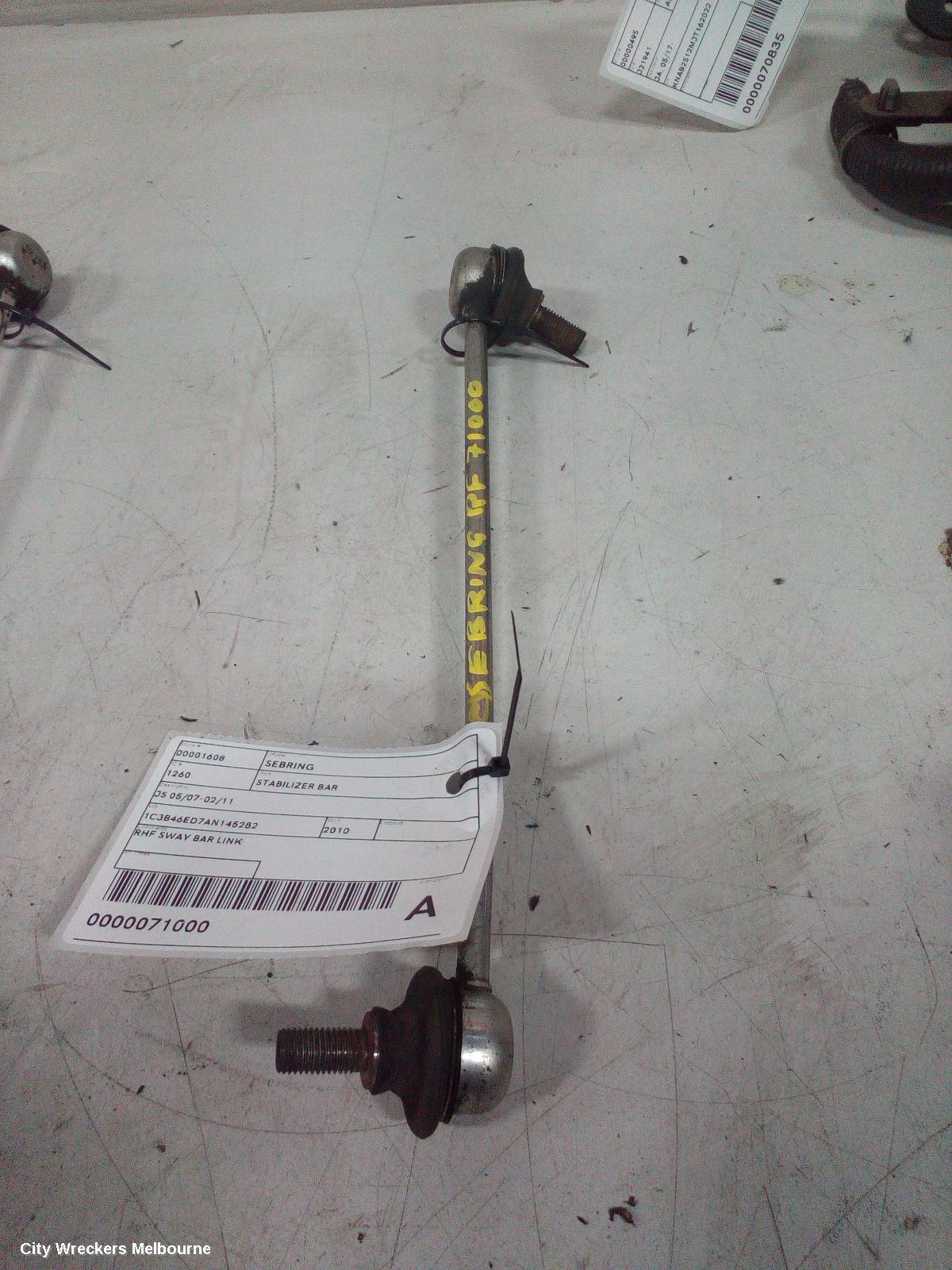 CHRYSLER SEBRING 2010 Stabiliser Bar