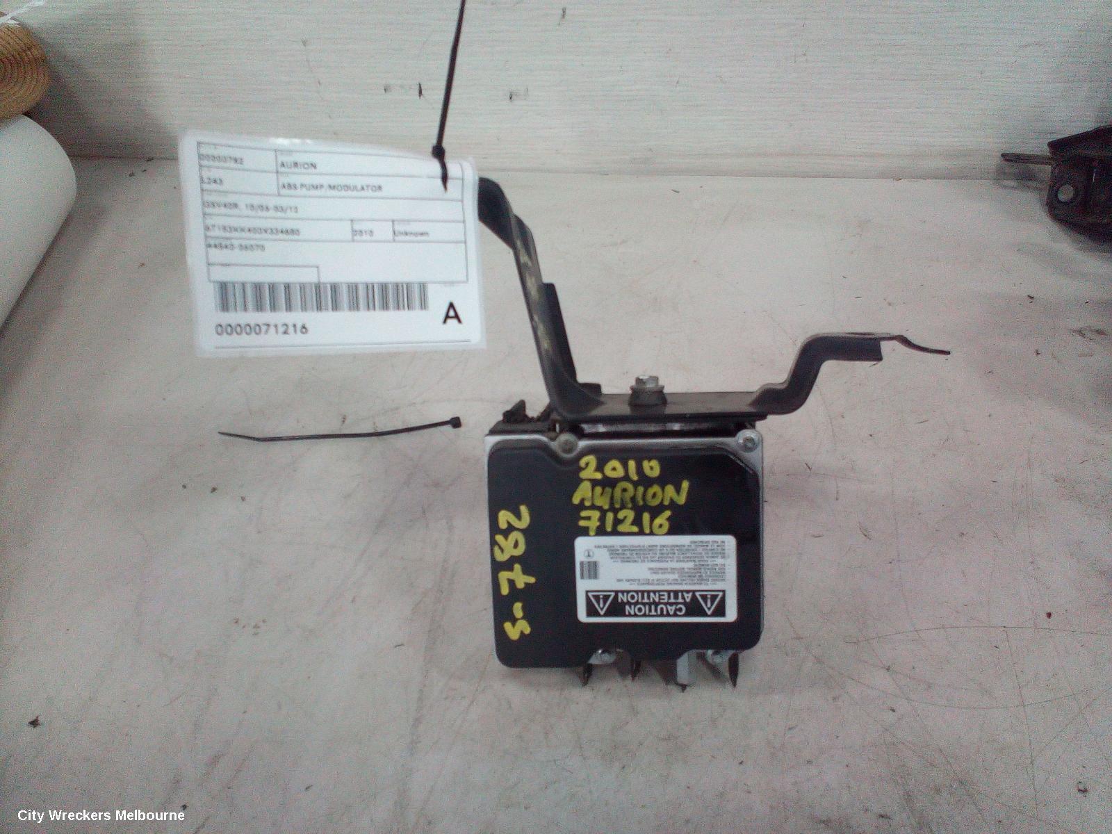 TOYOTA AURION 2010 Abs Pump/Modulator