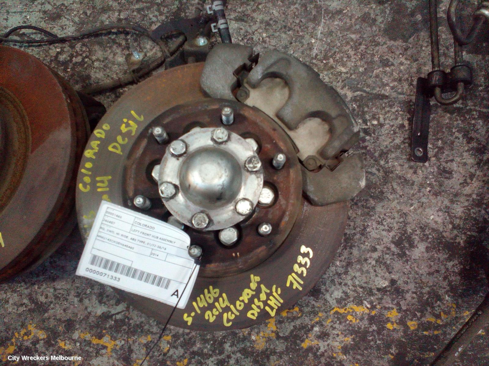 HOLDEN COLORADO 2014 Left Front Hub Assembly