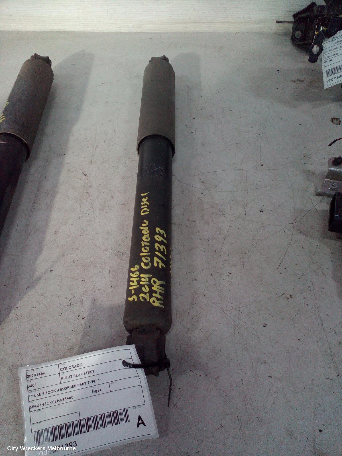 HOLDEN COLORADO 2014 Right Rear Strut