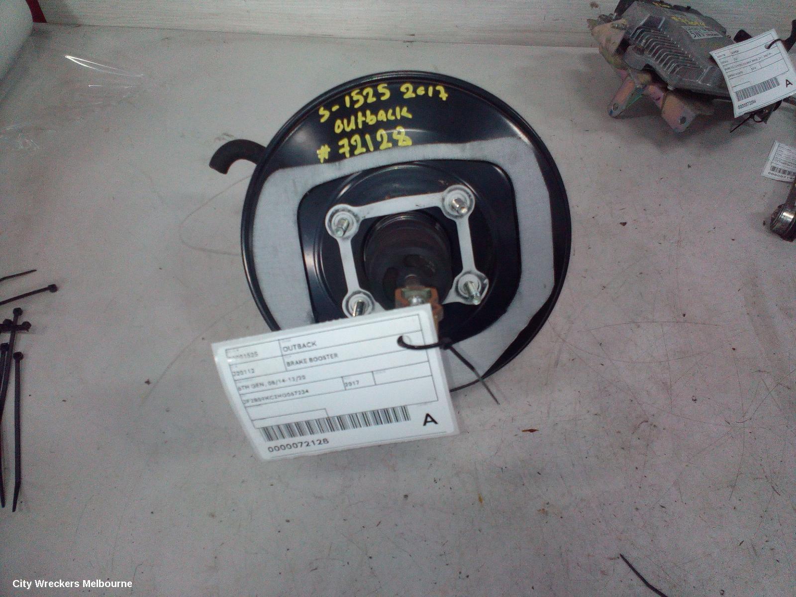 SUBARU OUTBACK 2017 Brake Booster