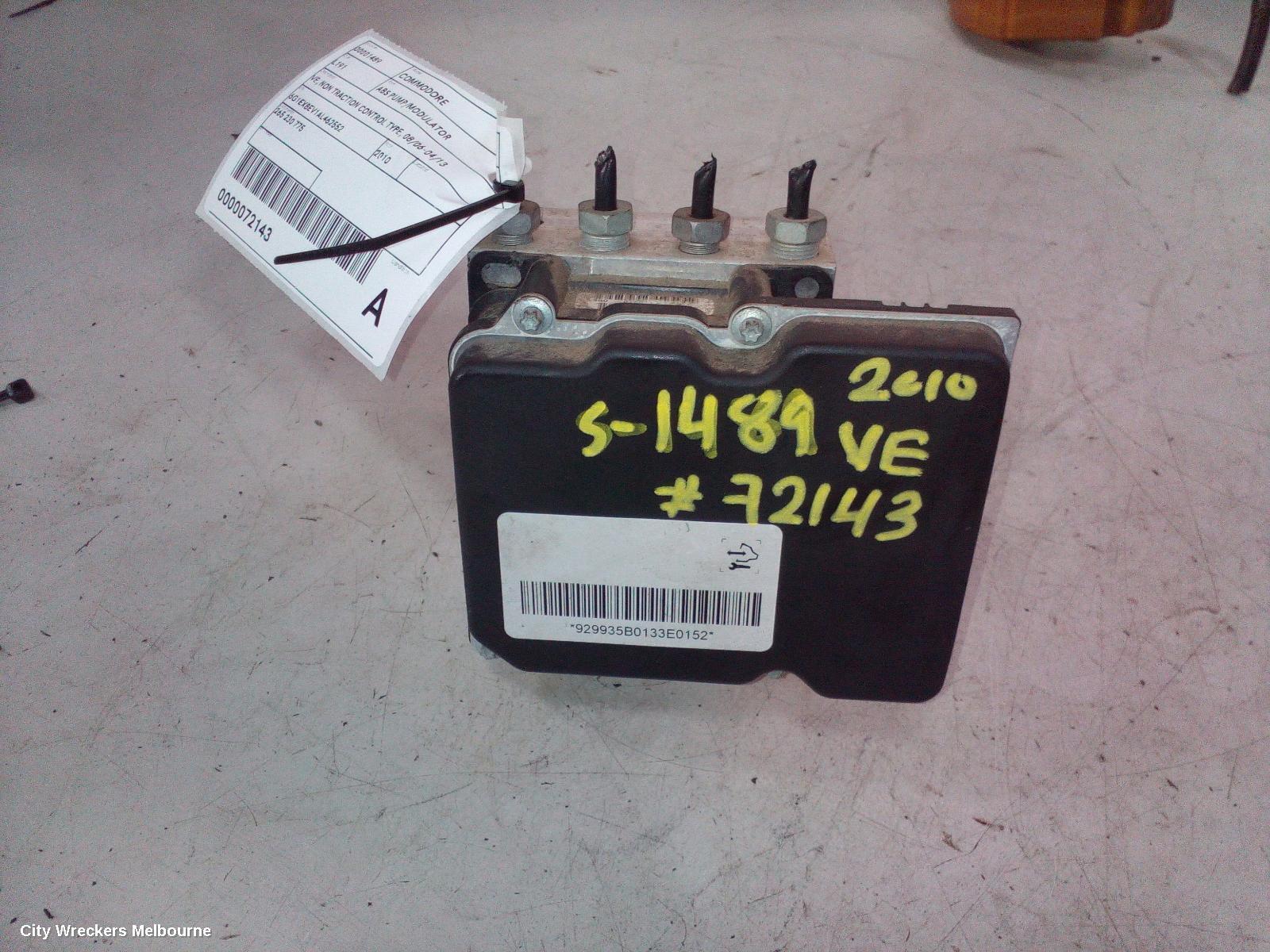 HOLDEN COMMODORE 2010 Abs Pump/Modulator