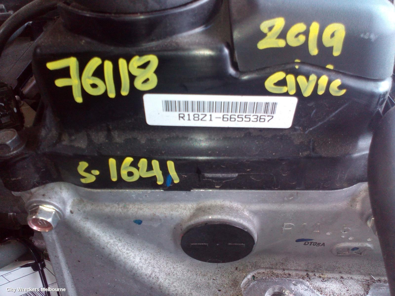 HONDA CIVIC 2019 Engine