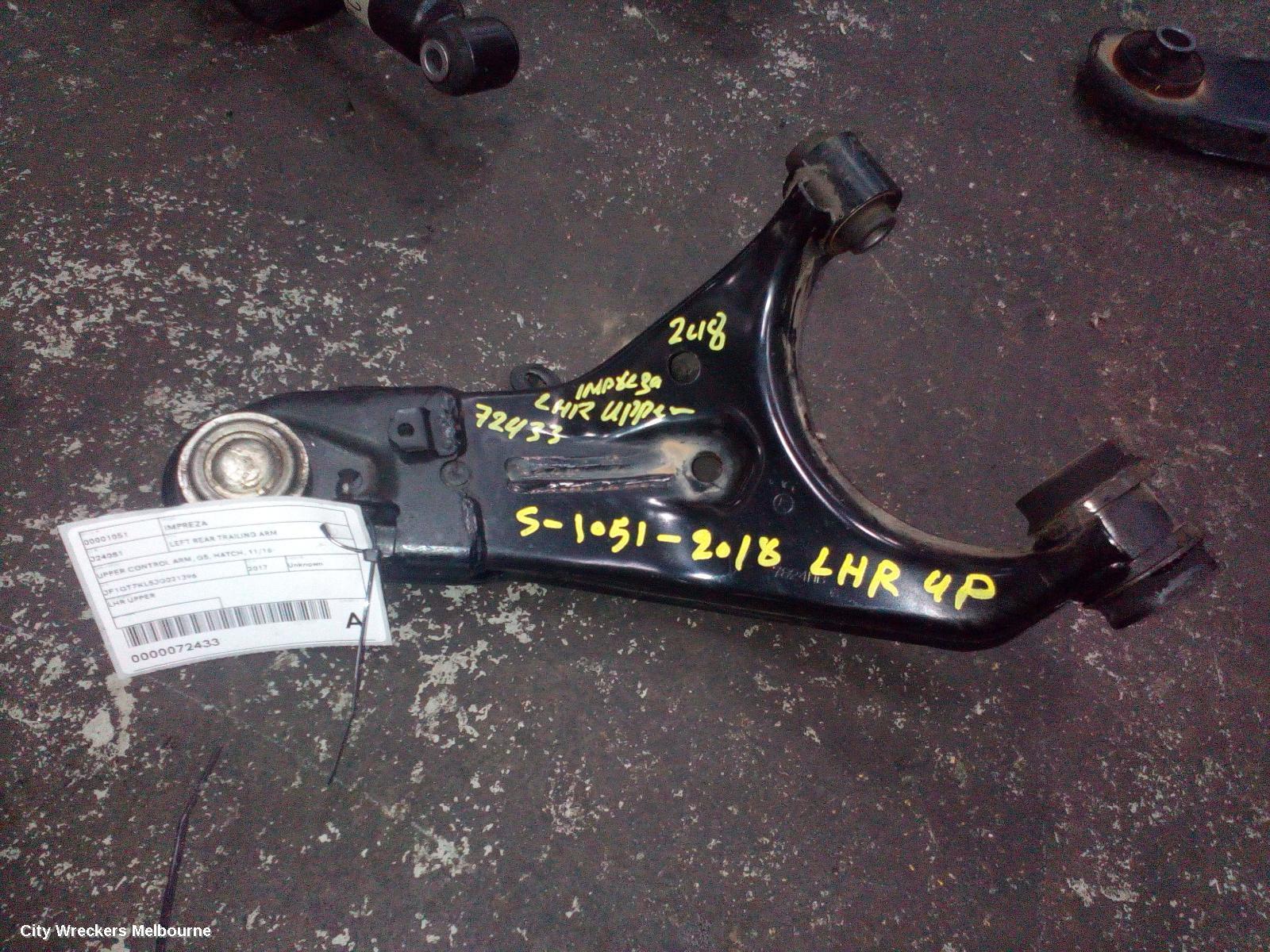 SUBARU IMPREZA 2017 Left Rear Trailing Arm