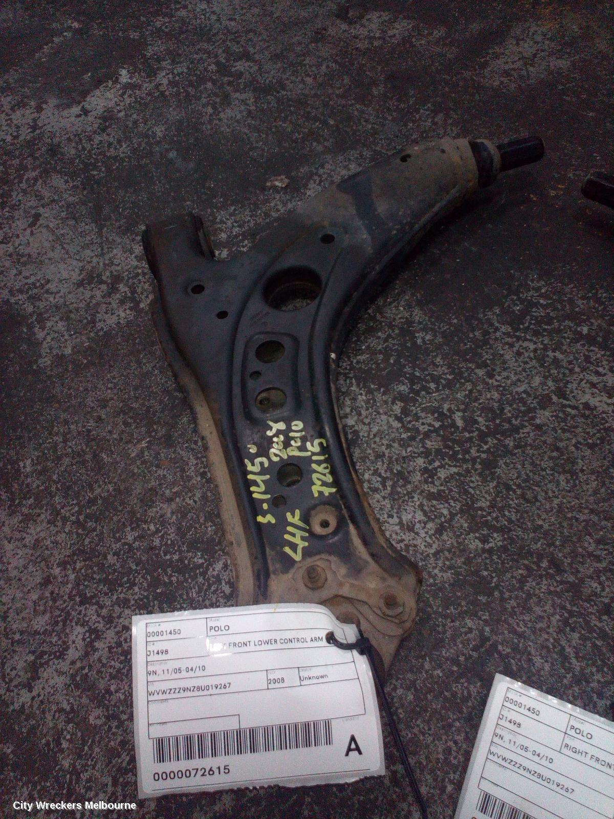 VOLKSWAGEN POLO 2008 Left Front Lower Control Arm