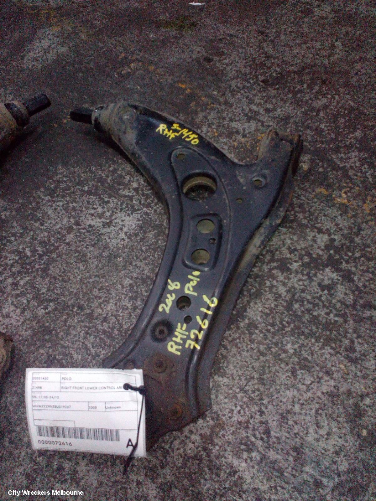 VOLKSWAGEN POLO 2008 Right Front Lower Control Arm