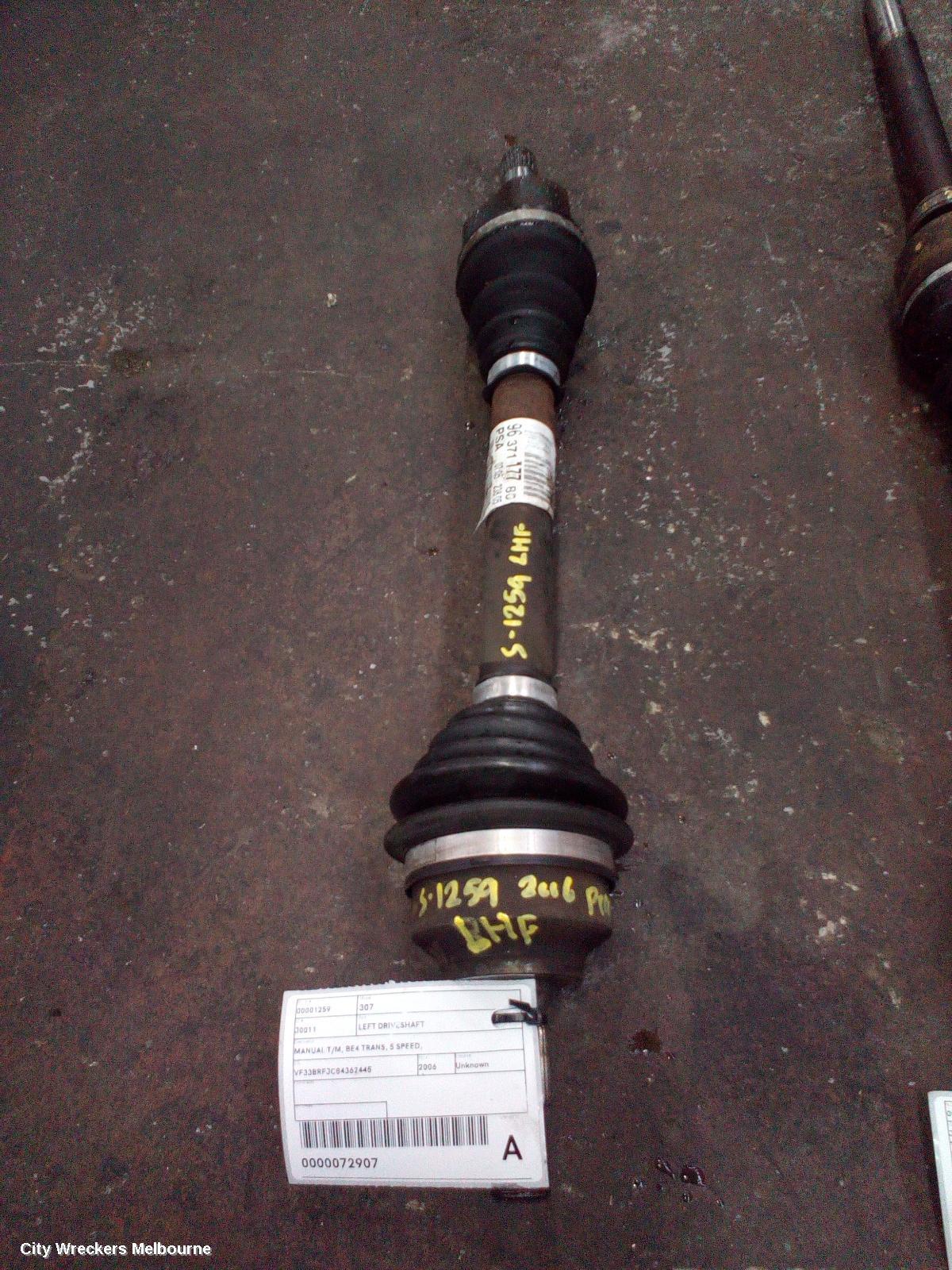 PEUGEOT 307 2006 Left Driveshaft