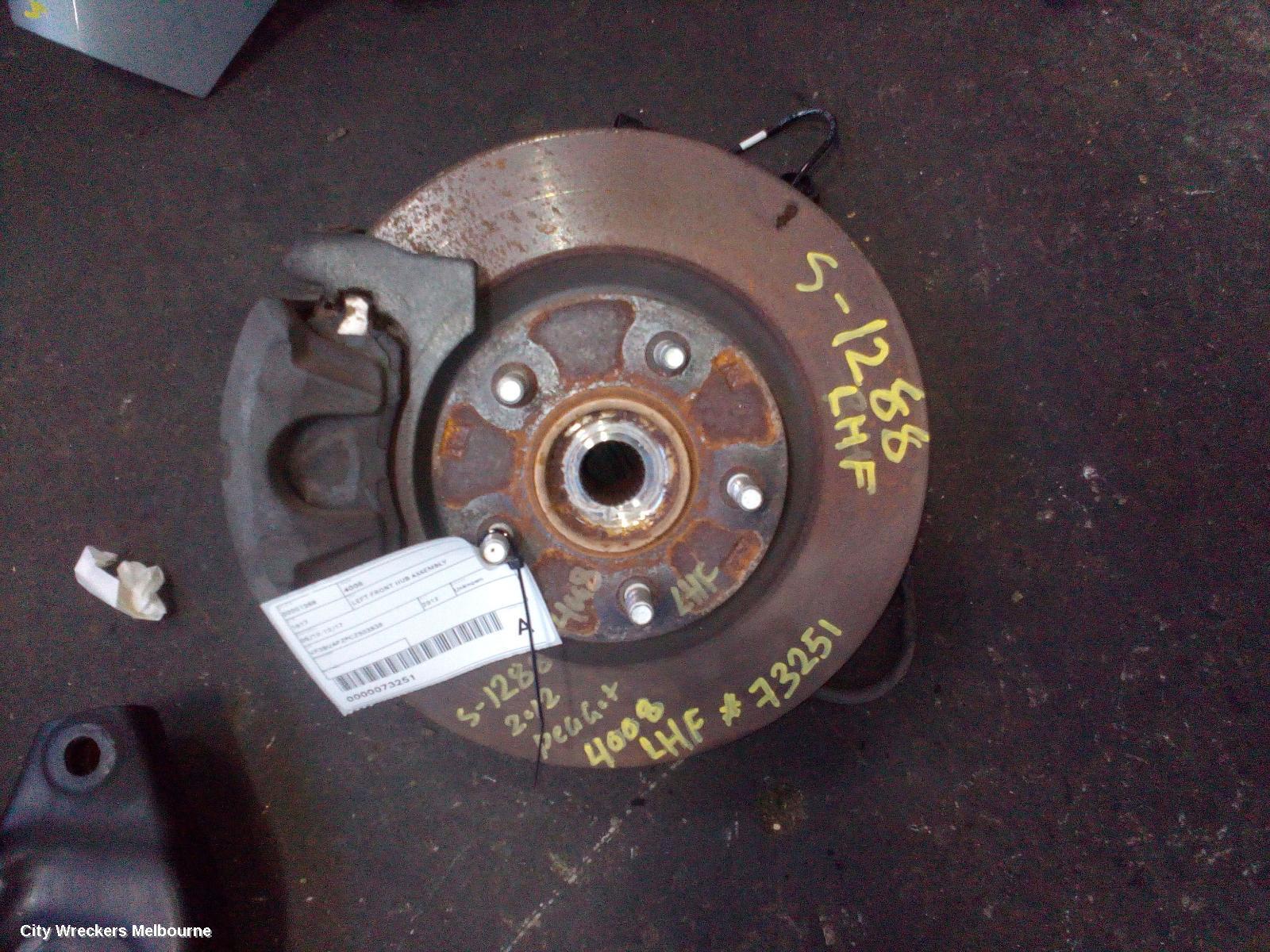 PEUGEOT 4008 2012 Left Front Hub Assembly