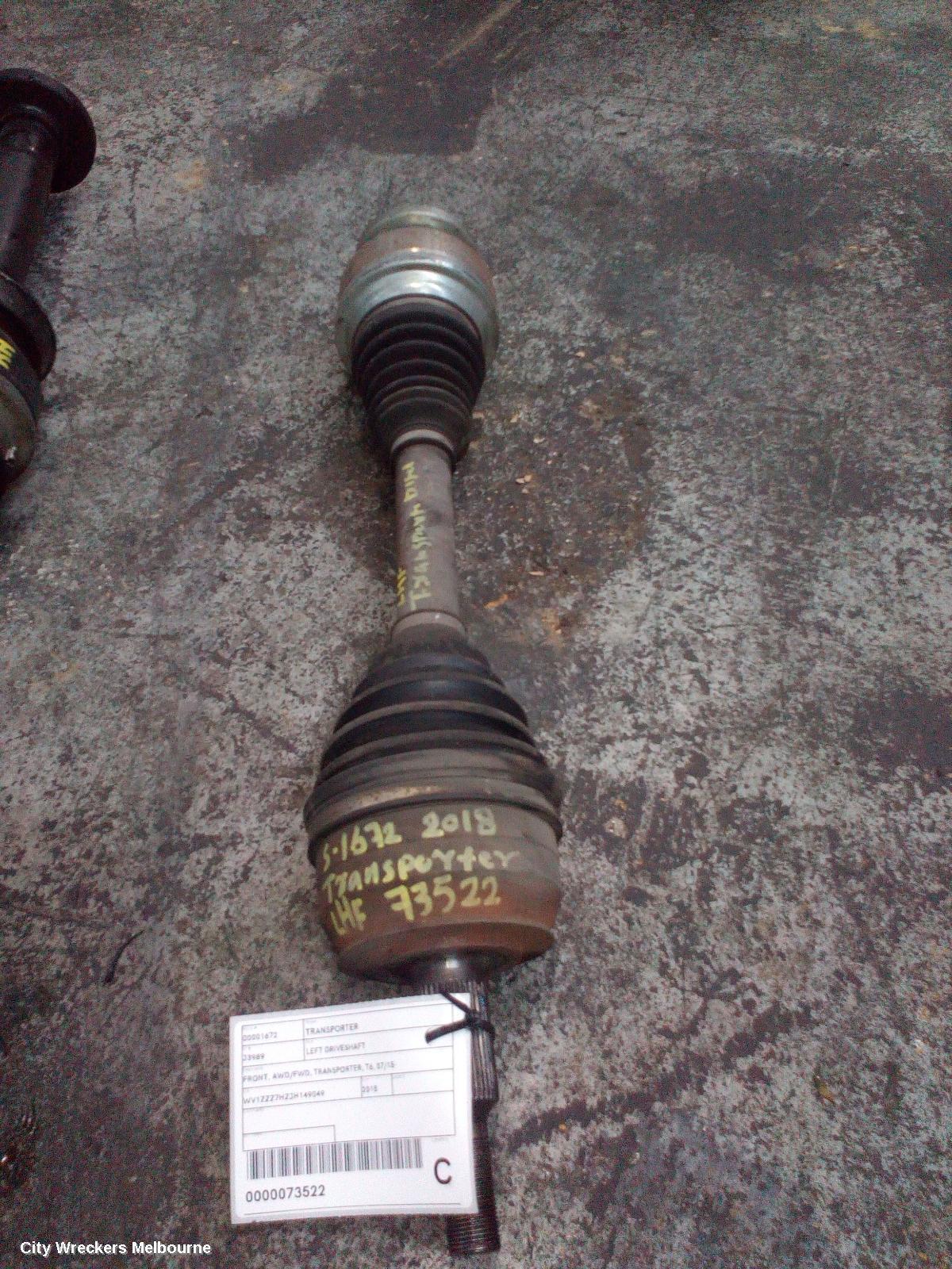 VOLKSWAGEN TRANSPORTER 2012 Left Driveshaft