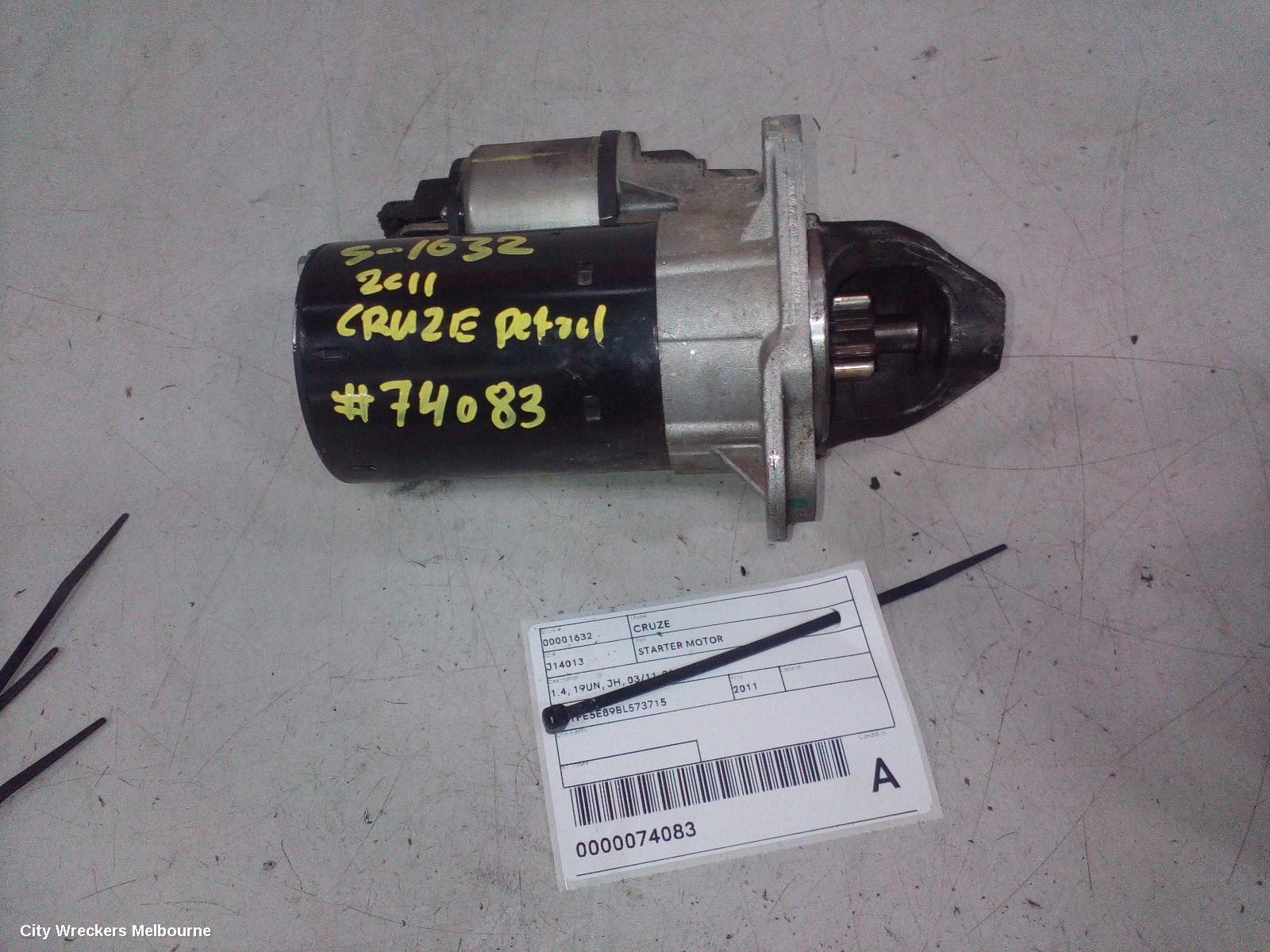 HOLDEN CRUZE 2011 Starter