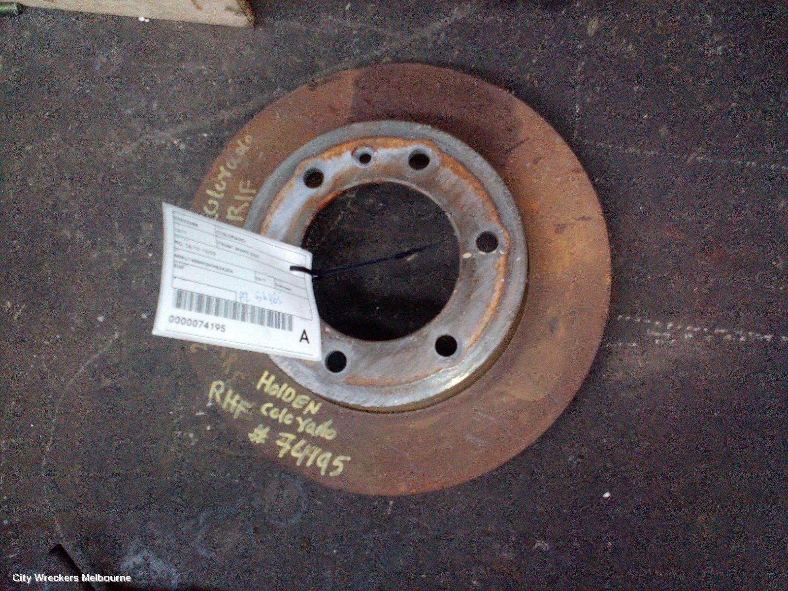 HOLDEN COLORADO 2017 Front Brake Disc/Drm