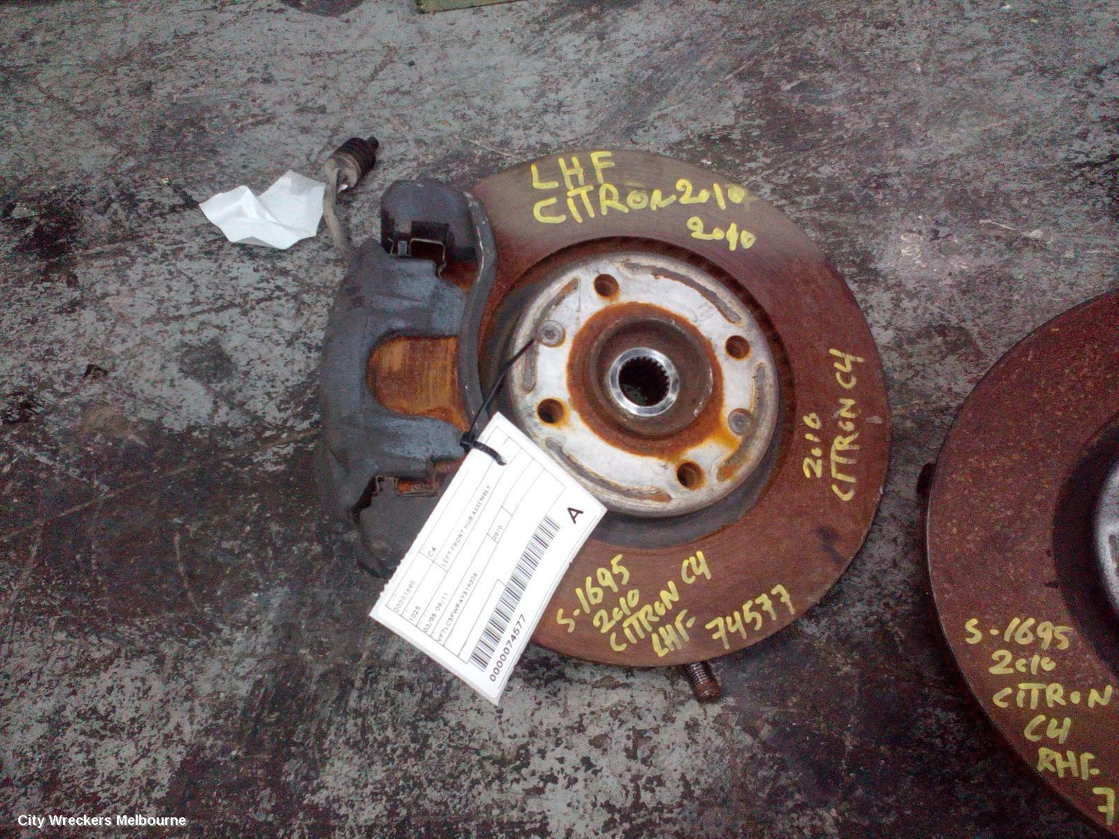 CITROEN C4 2010 Left Front Hub Assembly