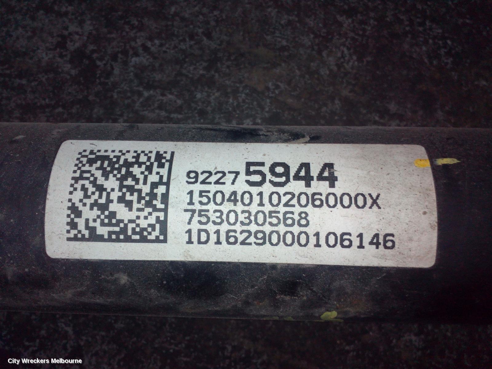 HOLDEN COMMODORE 2016 Rear Drive Shaft