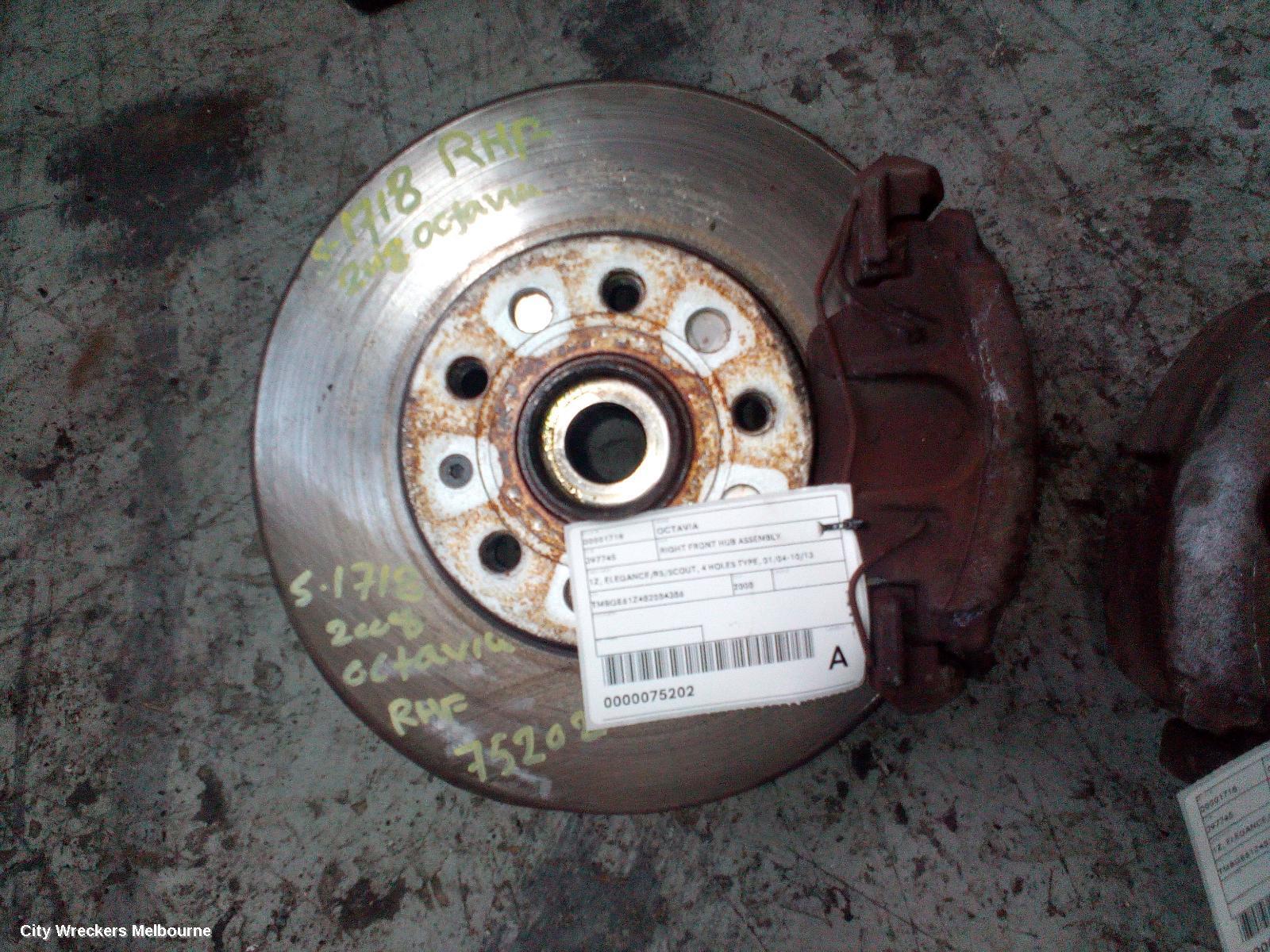 SKODA OCTAVIA 2008 Right Front Hub Assembly