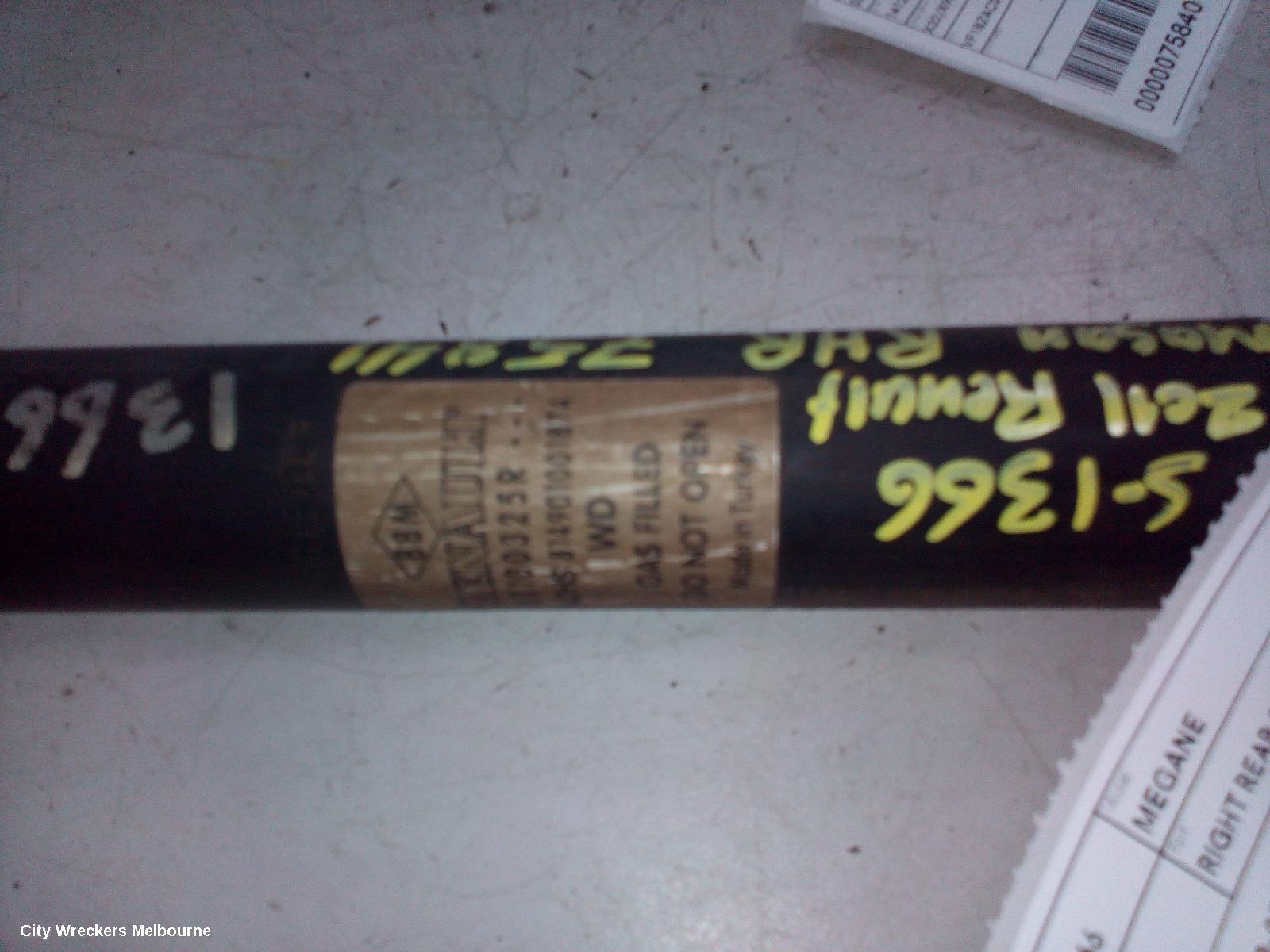 RENAULT MEGANE 2011 Right Rear Strut