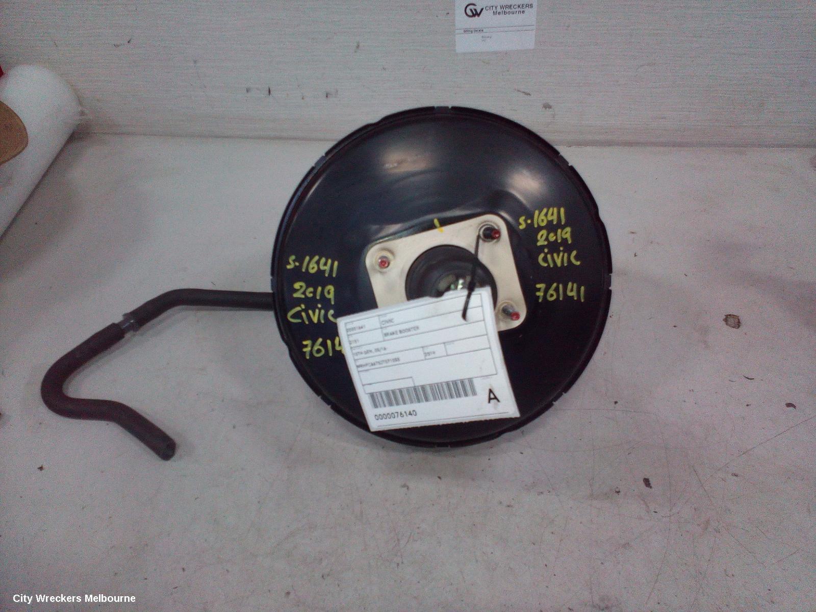 HONDA CIVIC 2019 Brake Booster