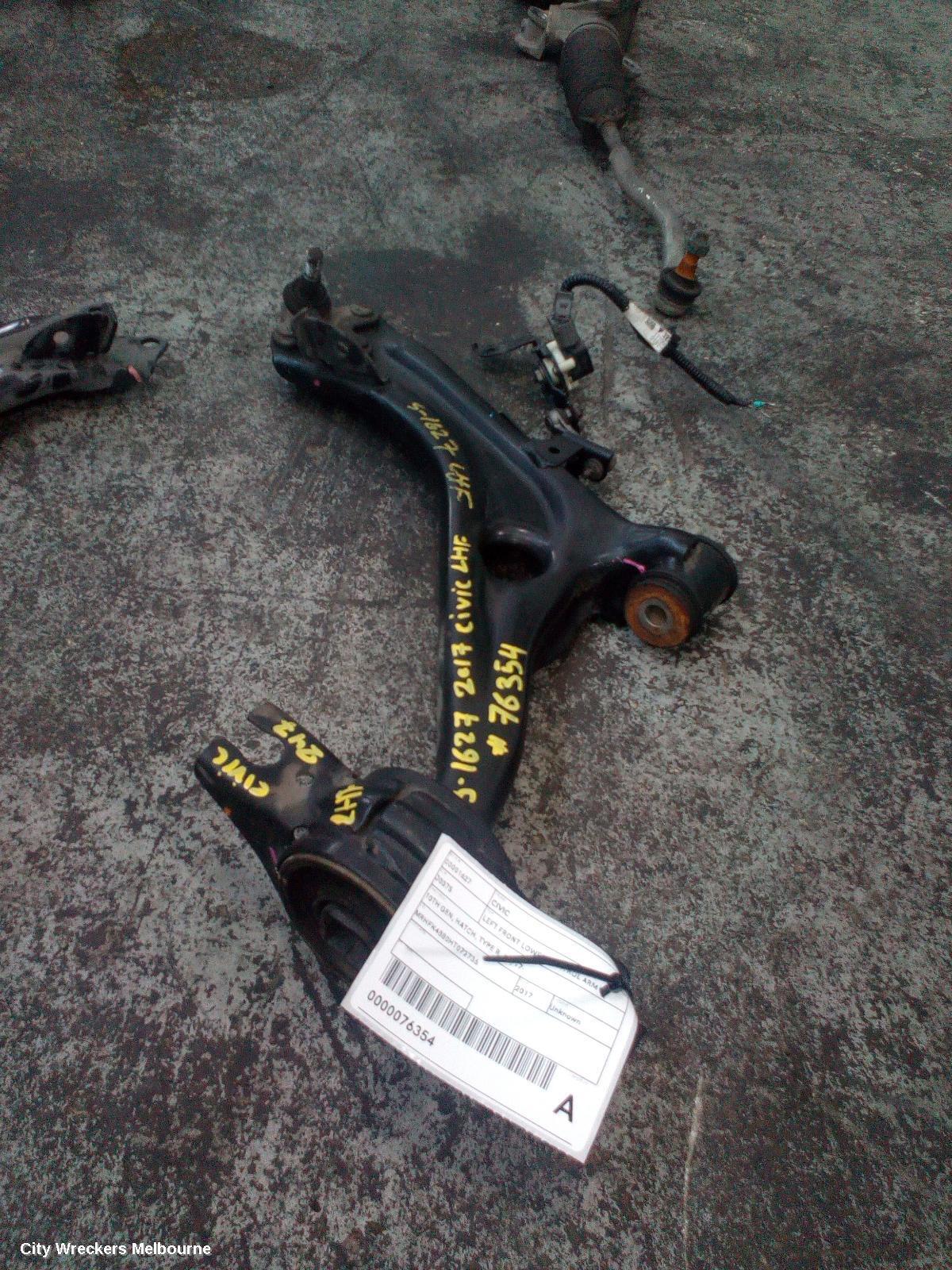 HONDA CIVIC 2017 Left Front Lower Control Arm